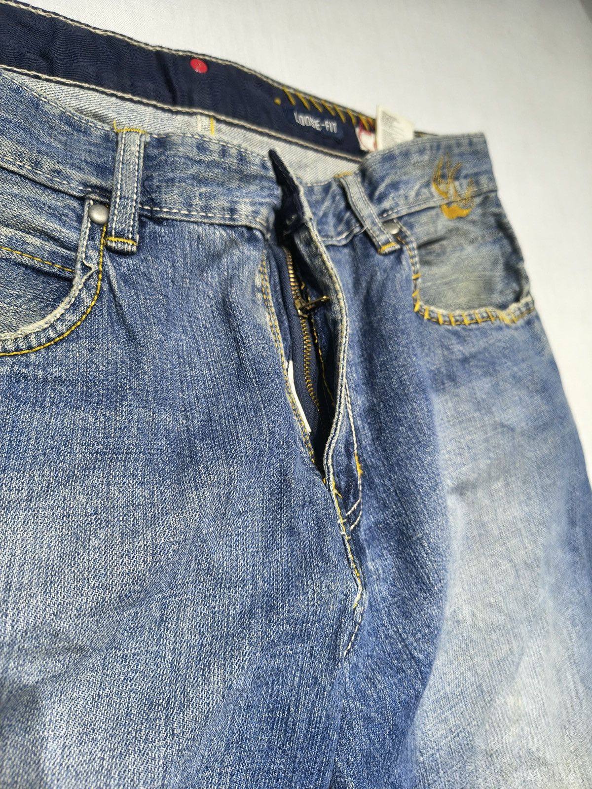 Ecko Unltd. CRAZY RHINO EMBROIDERED ECKO UNLIMITED JEANS 🦏(025) Size US 36 / EU 52 - 8 Thumbnail