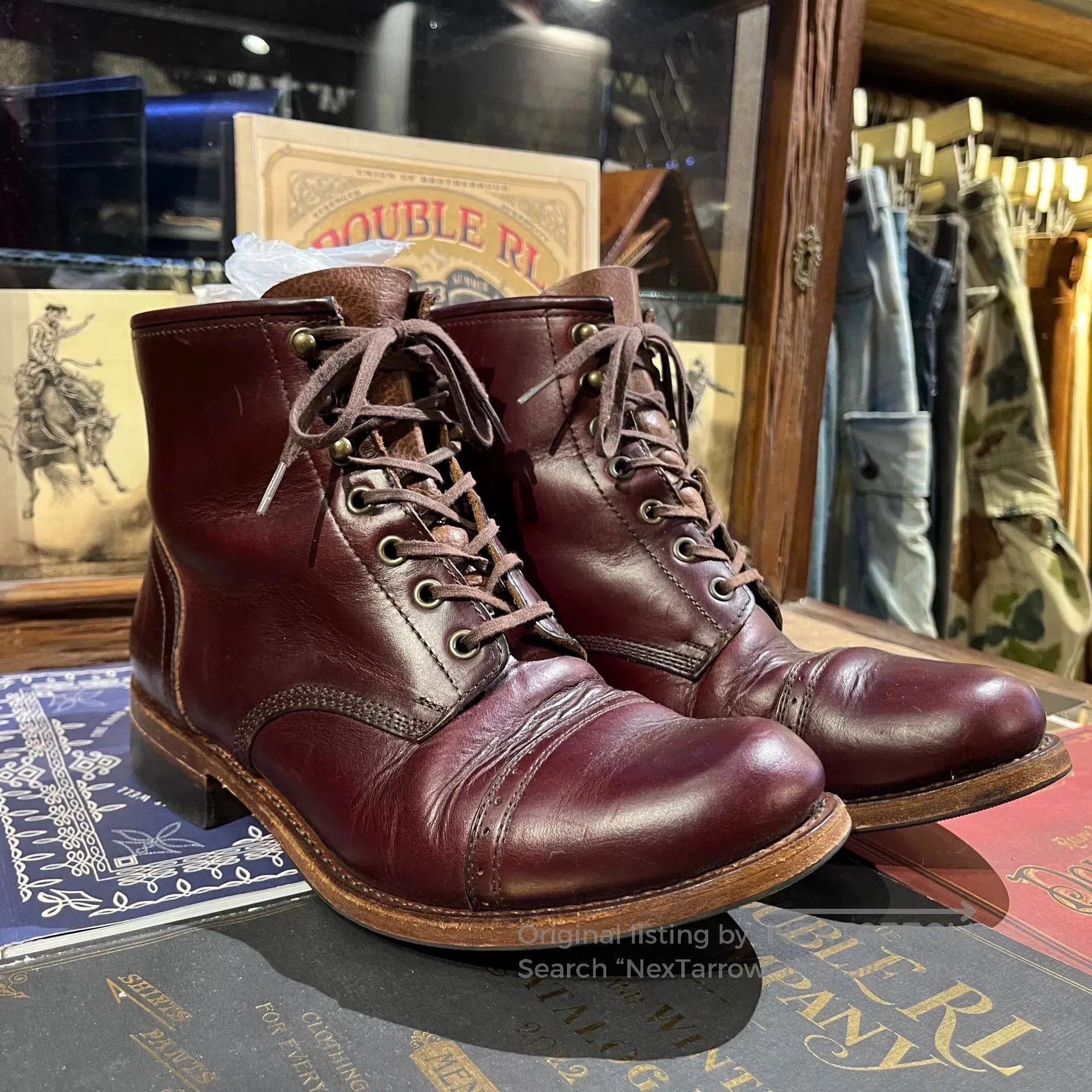 JULIEN DAVID cherry red combat boots by julian. Size US 9.5 / EU 42-43 - 1 Thumbnail