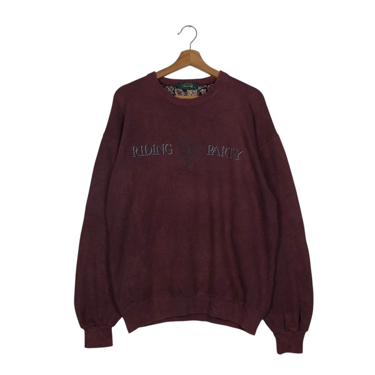 Japanese Brand 📌Vintage Sweatshirt Riding Party Big Logo Issey Miyake Size US L / EU 52-54 / 3 - 2 Thumbnail