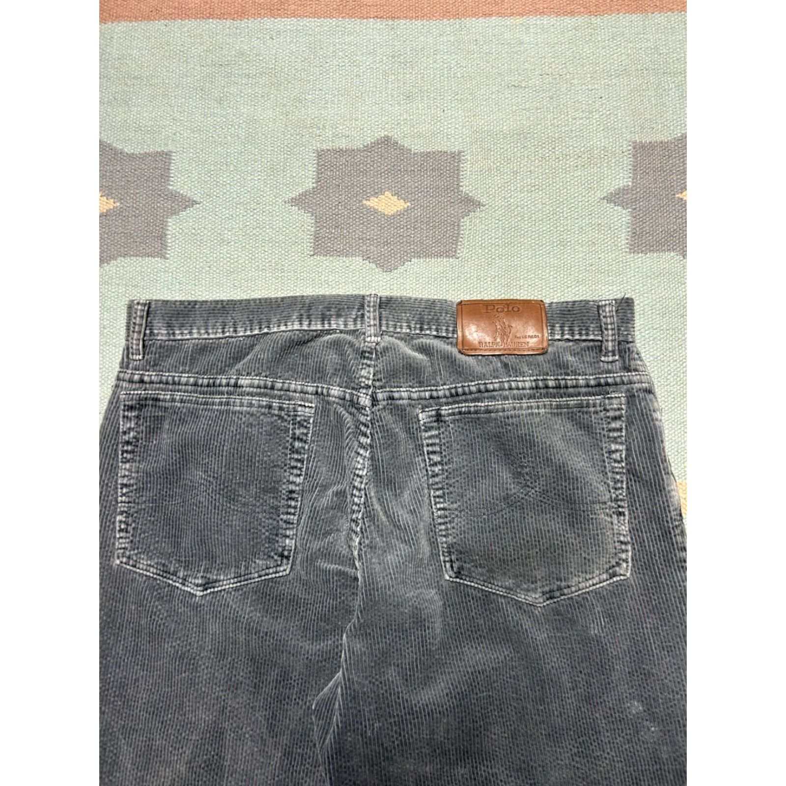 Polo Ralph Lauren VINTAGE Polo Ralph Lauren Corduroy Pants Straight Leg Gray 36x30 Mens 90s 80s Denim? Size US M / EU 48-50 / 2 - 3 Thumbnail