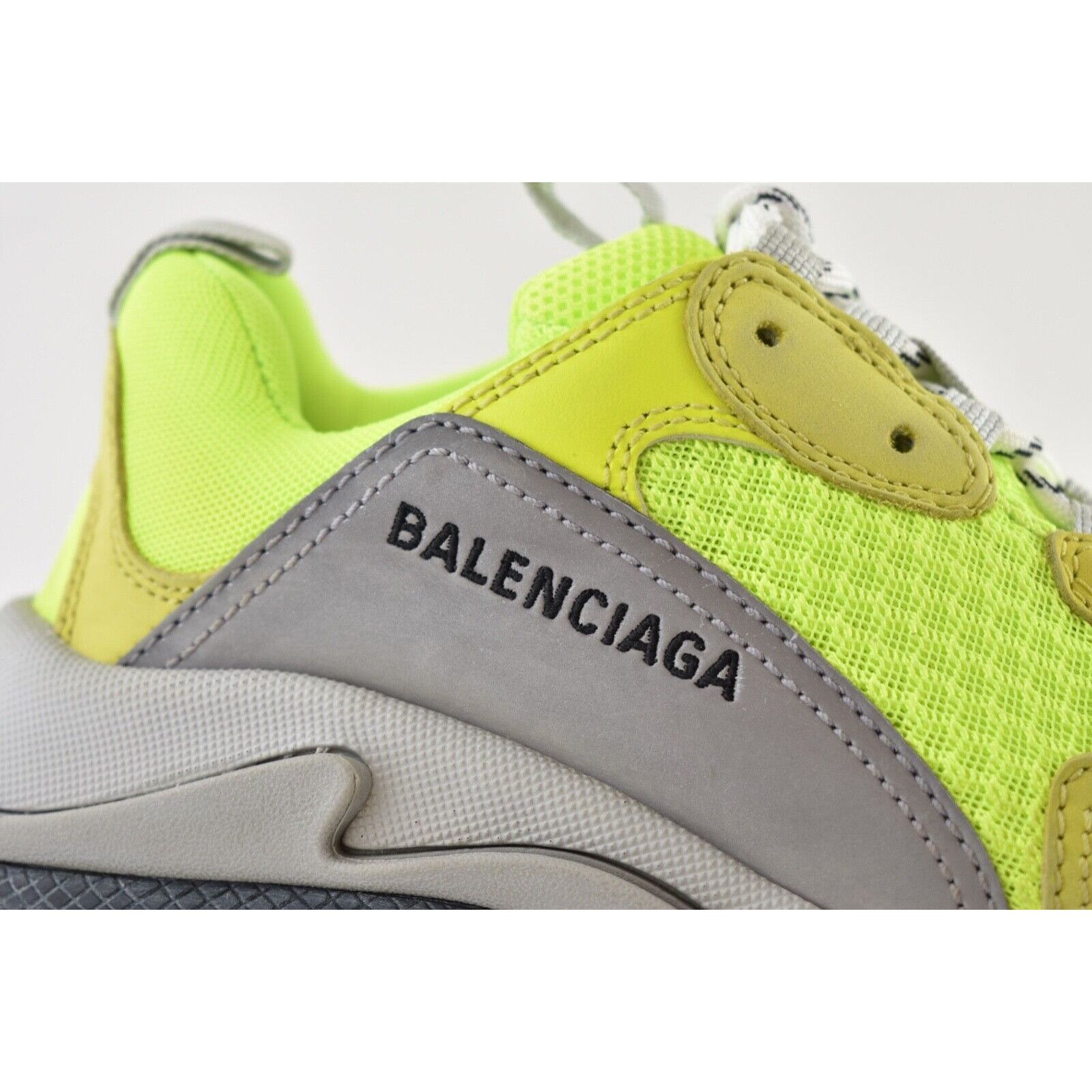 Balenciaga Balenciaga Triple S Mens Jaune Neon Yellow Grey Speed Size US 6 / EU 39 - 4 Thumbnail