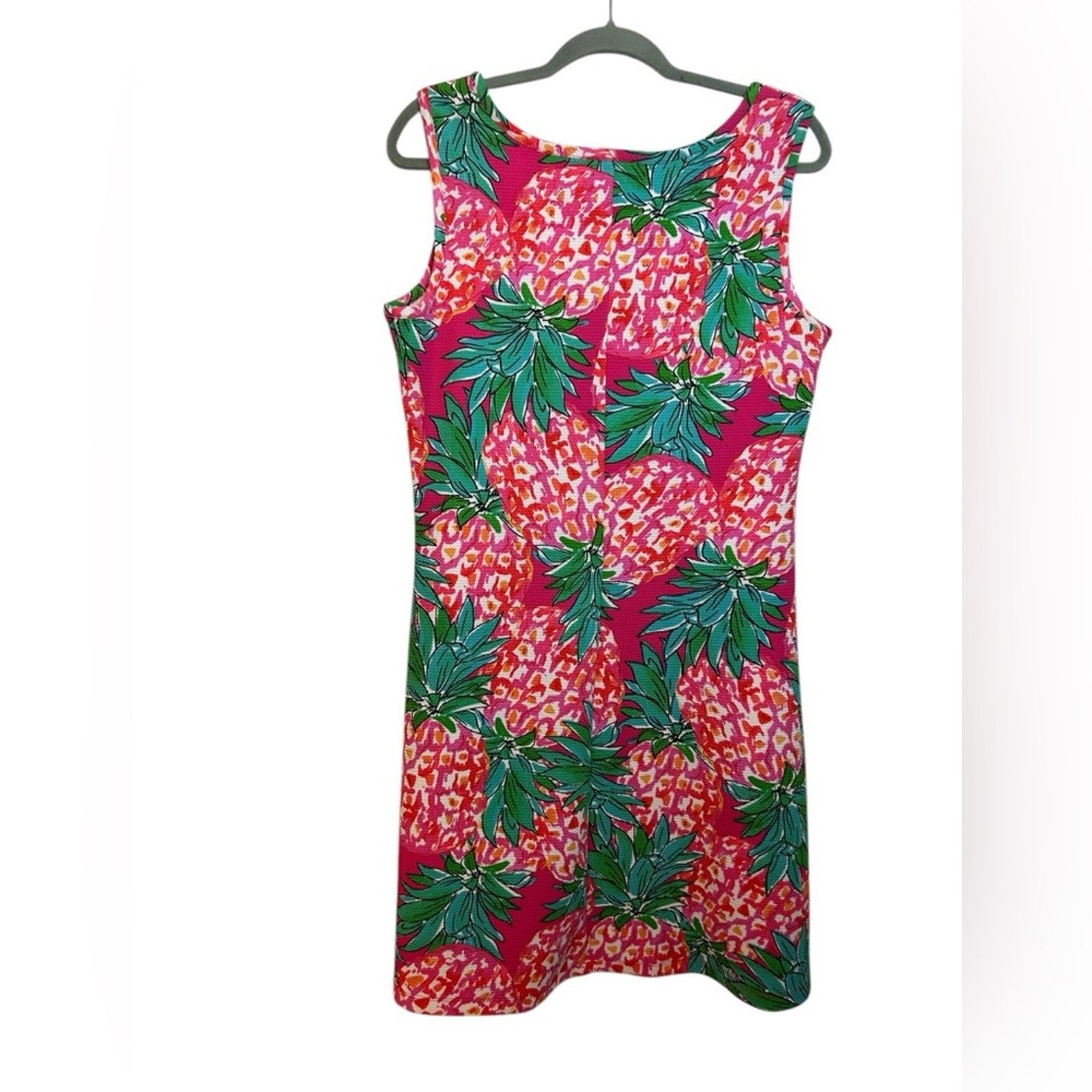 Other Ronni Nicole Vibrant Pineapple Print Jersey Knit Shift Dress Size L / US 10 / IT 46 - 2 Thumbnail