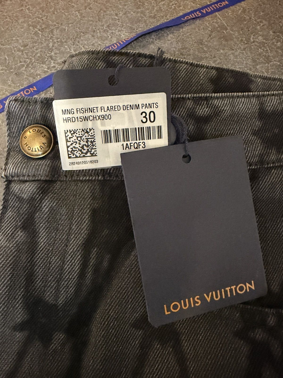Louis Vuitton LV Monogram Fishnet Flared Denim Pants Size US 30 / EU 46 - 4 Thumbnail