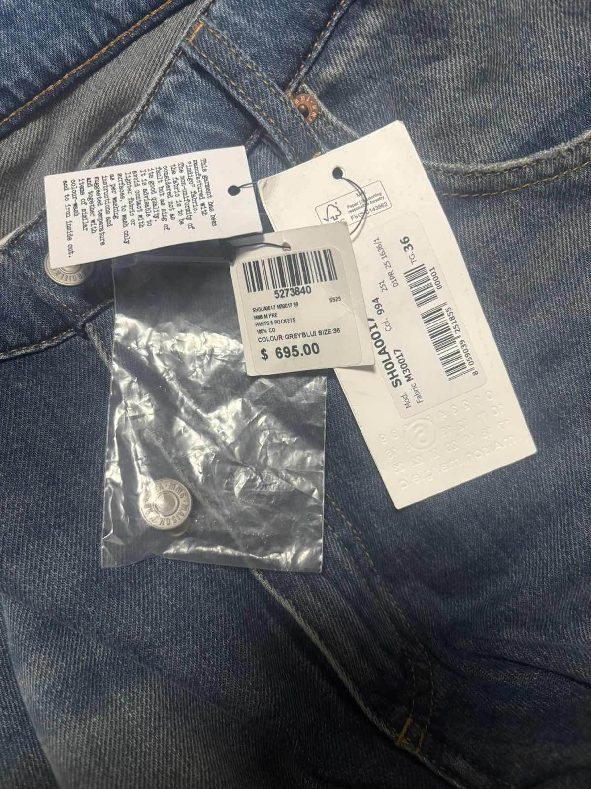 Maison Margiela Maison Margiela MM6 Patch Distress Denim Size US 36 / EU 52 - 4 Thumbnail