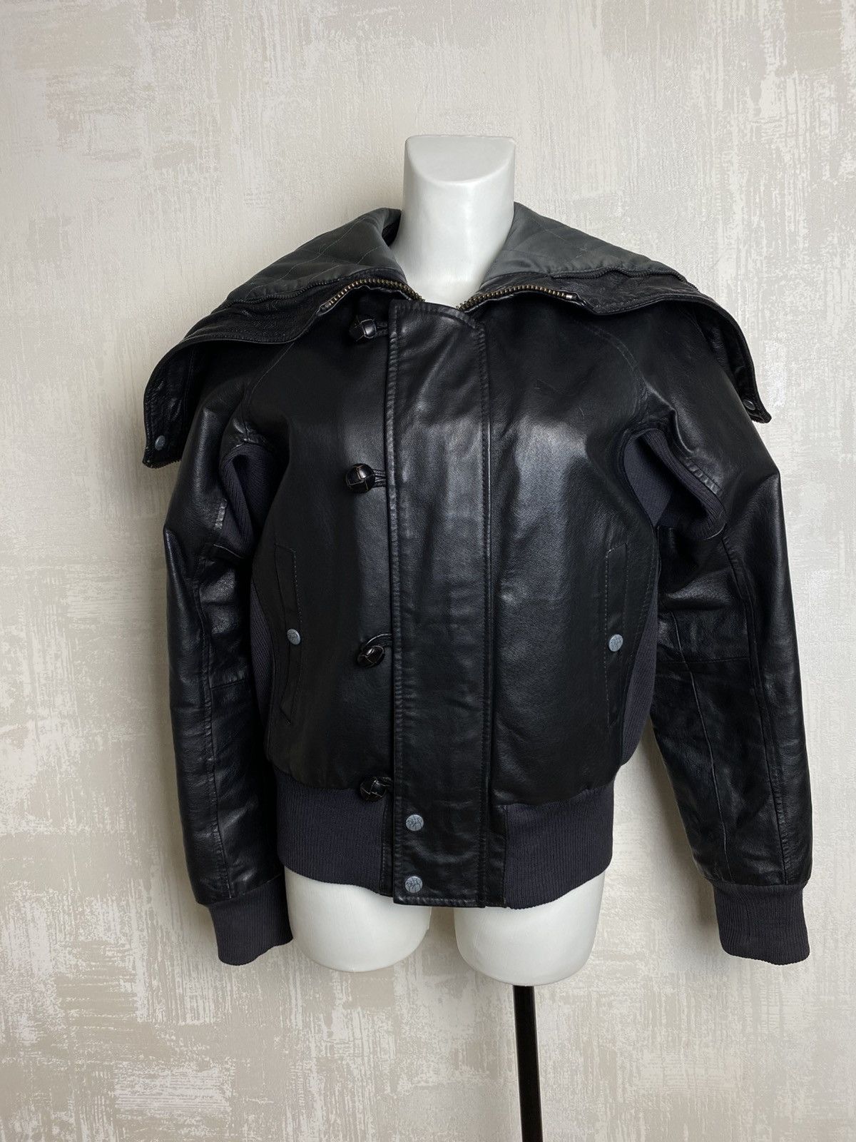 Puma Puma Archive "Clyde" Leather Hooded Jacket Rare Futuristic Size L / US 10 / IT 46 - 7 Thumbnail