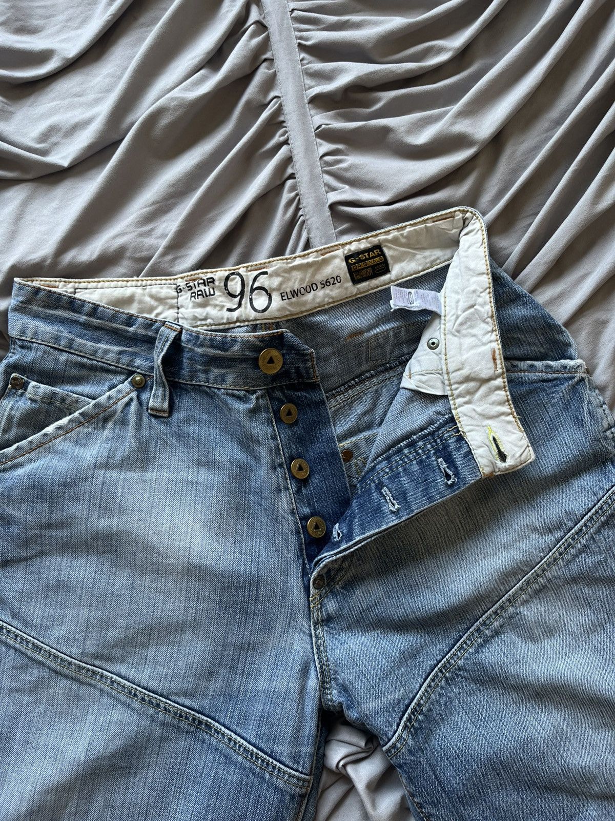 G-Star Vintage G-Star Raw Denim Double Knee Y2K Washed Baggy Size US 32 / EU 48 - 10 Thumbnail