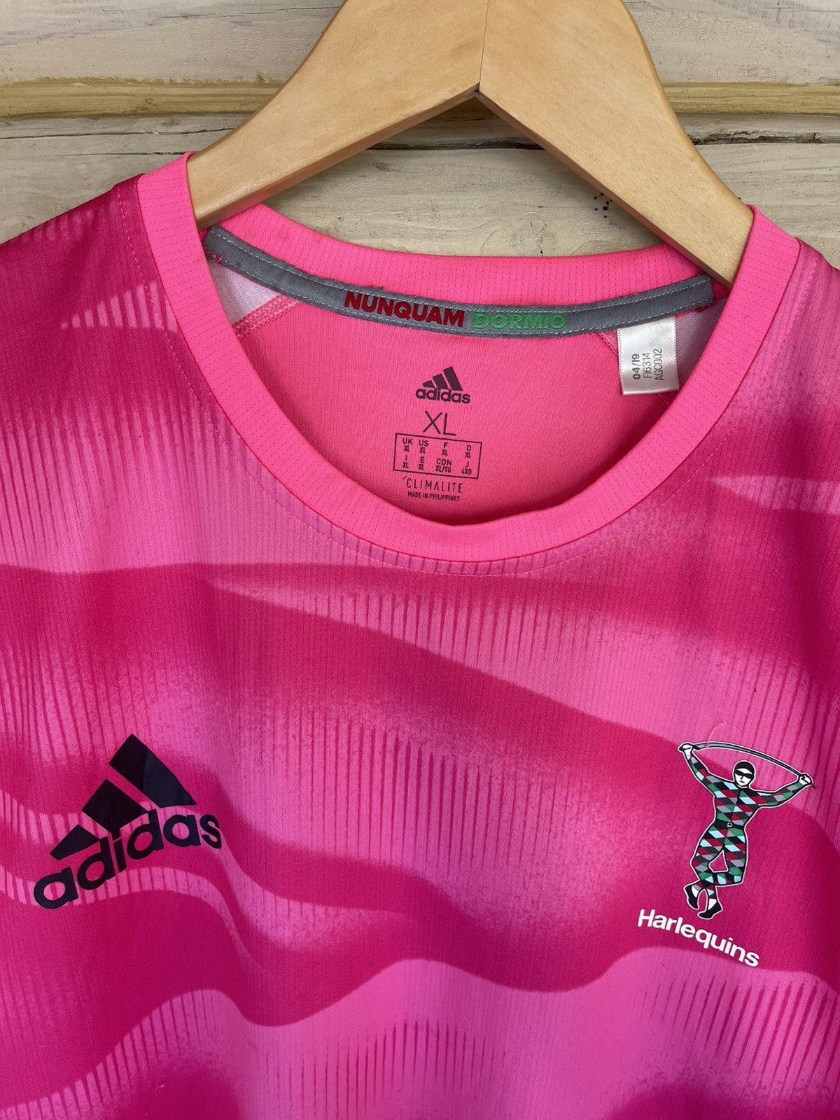 Adidas 2019 Adidas Harlequins pink rugby’s jersey Size US XL / EU 56 / 4 - 5 Thumbnail