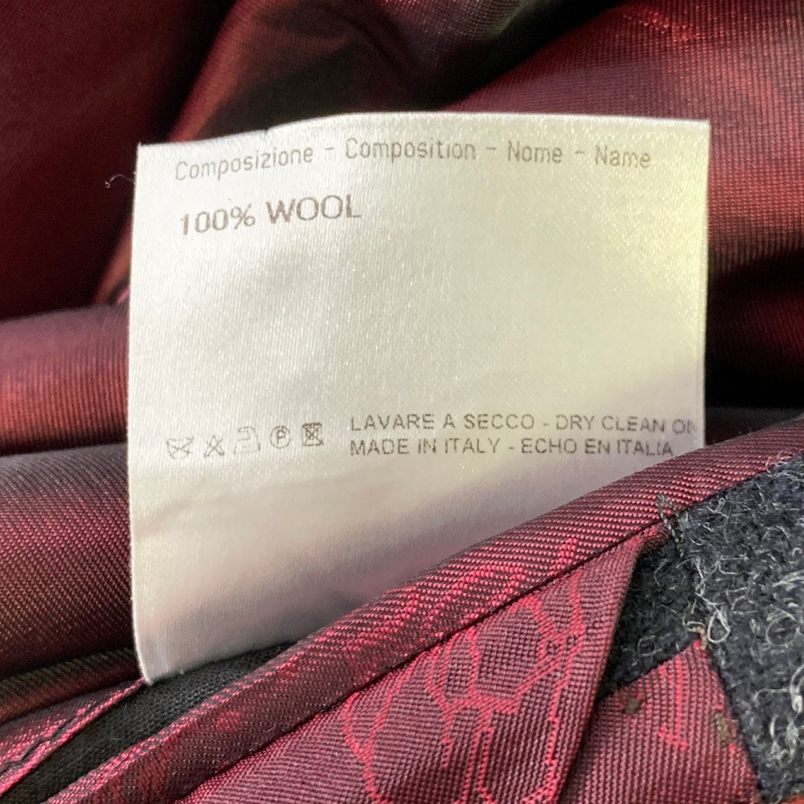 Brioni BRIONI Regular Grey Red Window Pane Wool Sport Coat Size 40R - 9 Thumbnail