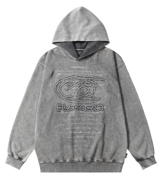 Japanese Brand × Vintage "Black Fight-Gray-L" Oversized Hoodie Size US L / EU 52-54 / 3 - 1 Thumbnail