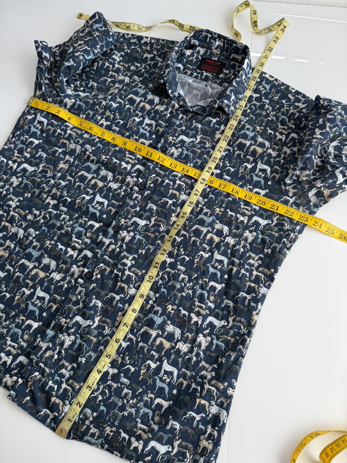 Jared Lang Jared Lang Dogs All Over Print Button Up Shirt XL Slim Fit Size US XL / EU 56 / 4 - 7 Thumbnail