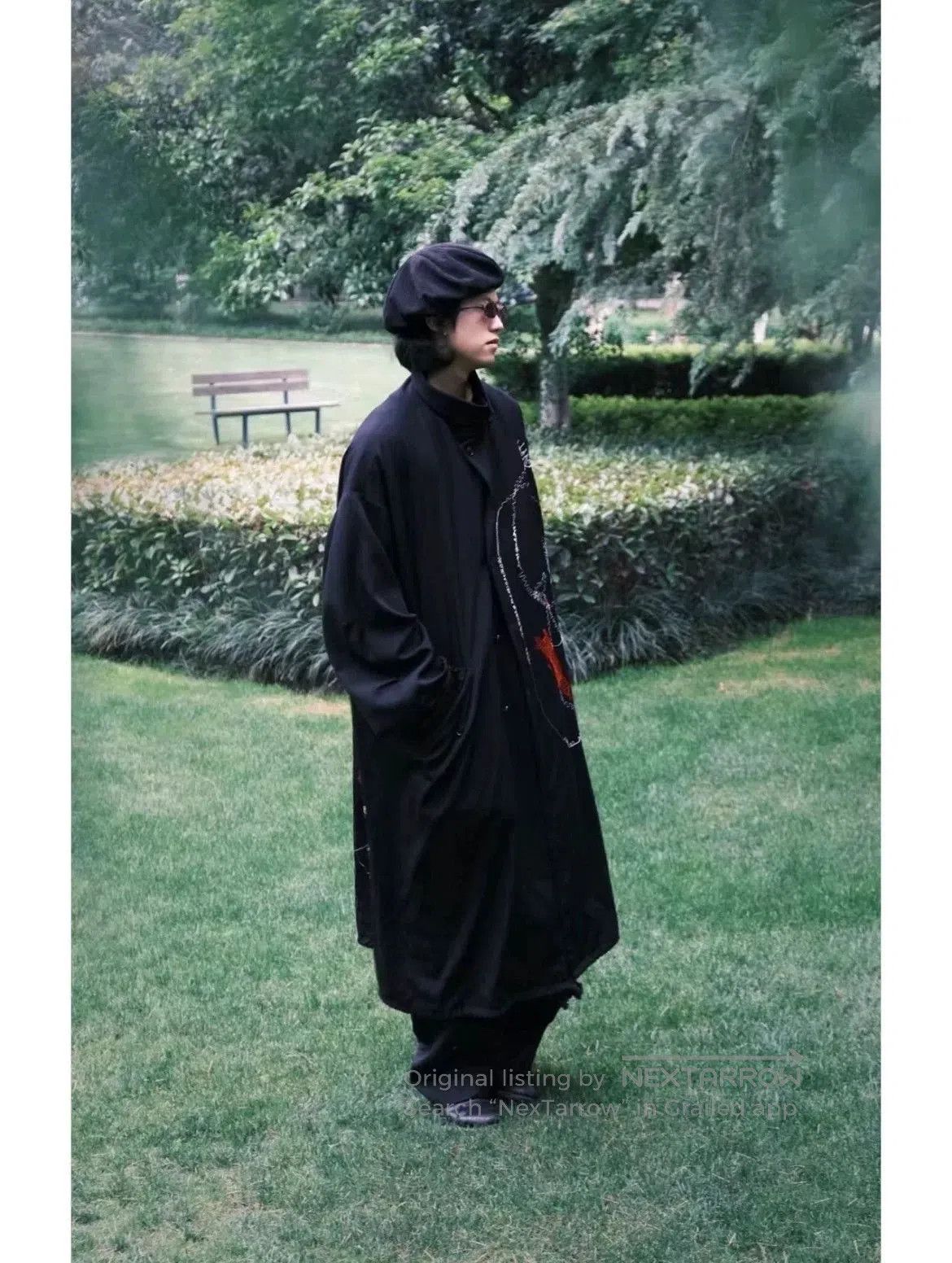 Yohji Yamamoto Yohji Yamamoto Embroidered Wool Coat. Size XL / US 12-14 / IT 48-50 - 7 Thumbnail