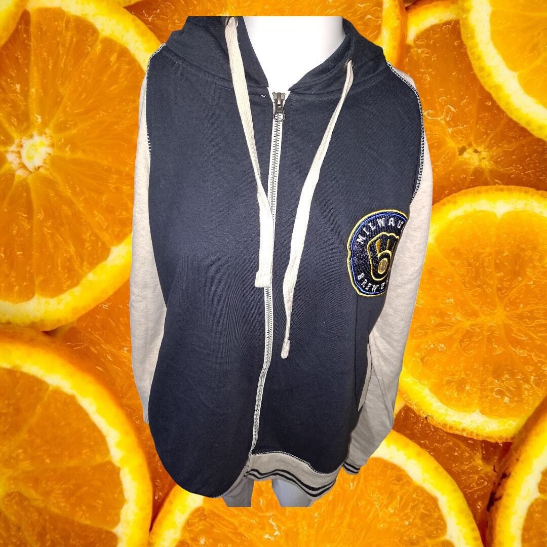 MLB NWT MLB Genuine Merchandise Milwaukee Brewers Full Zip Hoodi Size US M / EU 48-50 / 2 - 2 Thumbnail