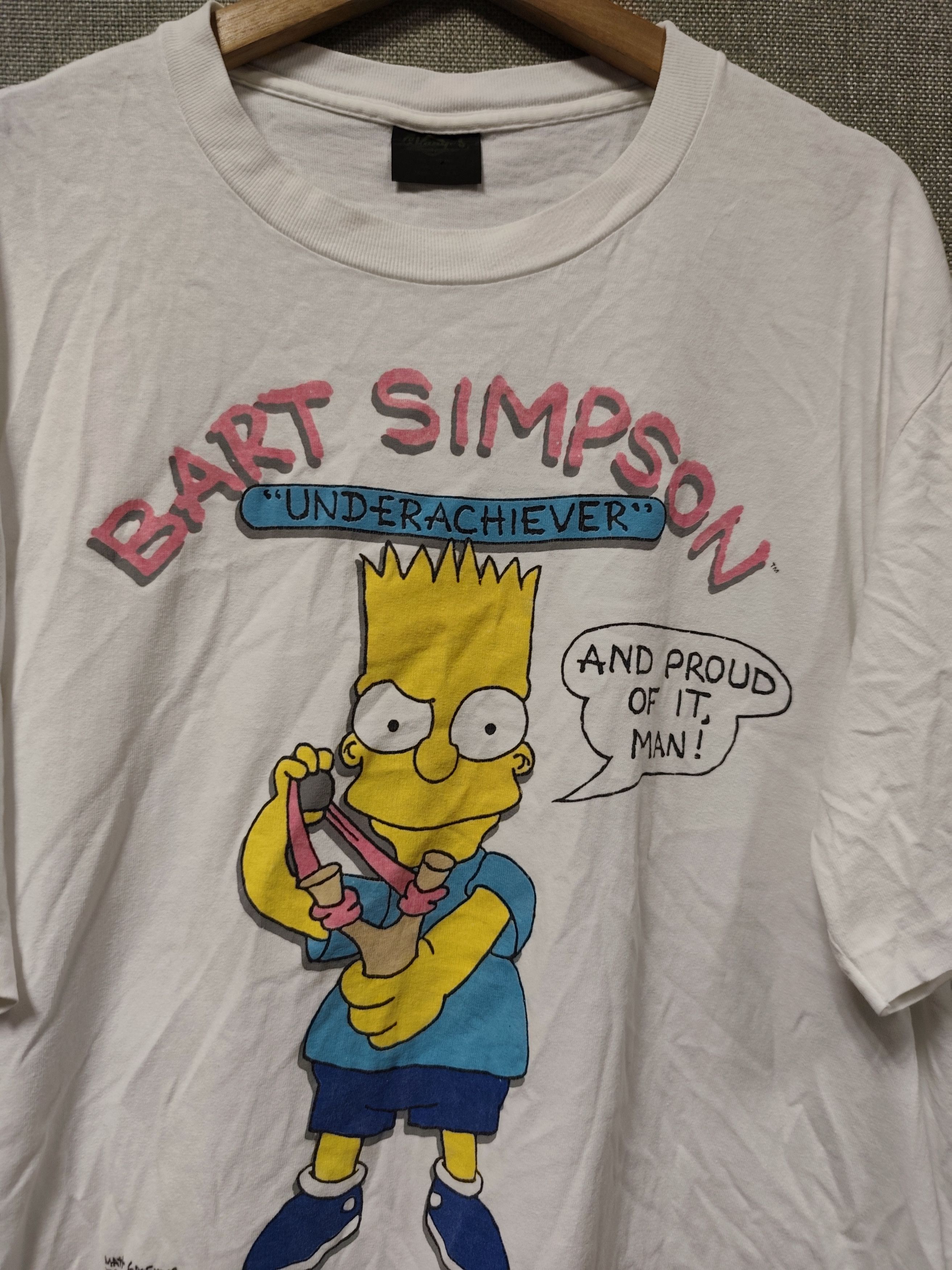 Changes Vintage 90s t shirt Bart Simpson Underachiever Size US XL / EU 56 / 4 - 3 Thumbnail