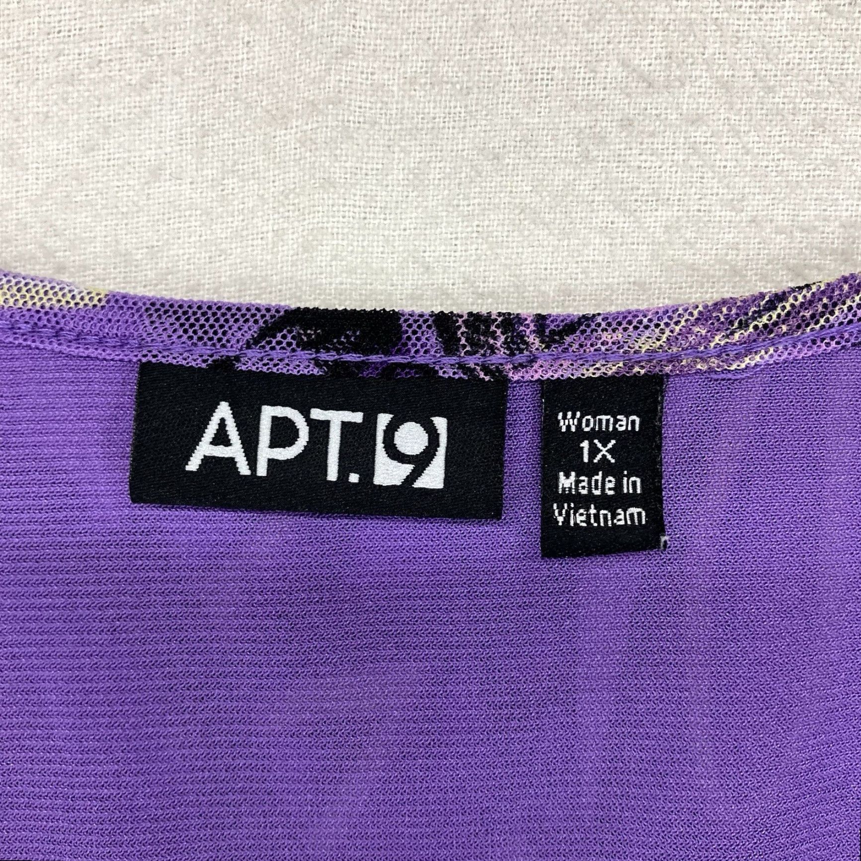 Apt. 9 Apt. 9 Blouse Women 1X Purple Paisley Sleeveless Scoop Neck Lined Ruffle Bohemian Casual Lightweight Breathable Shirt Size XL / US 12-14 / IT 48-50 - 3 Thumbnail