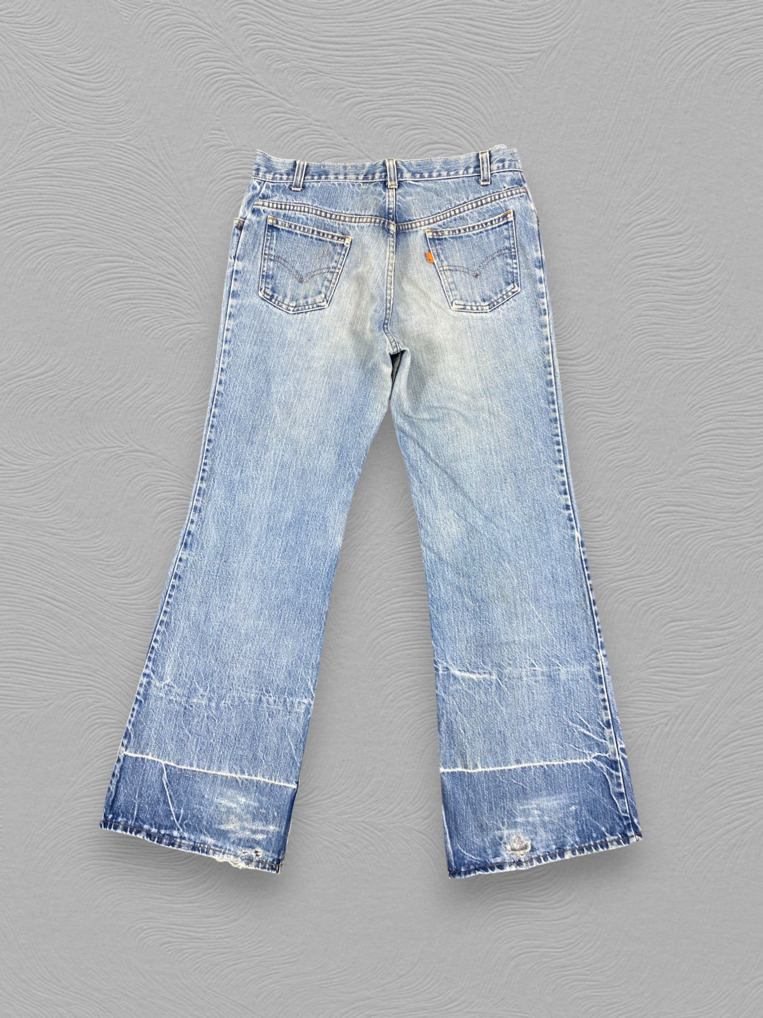 Japanese Brand Light Blue Vintage Levi's Orange Tab Flare 33x30.5 - JN3377 Size US 33 - 2 Thumbnail