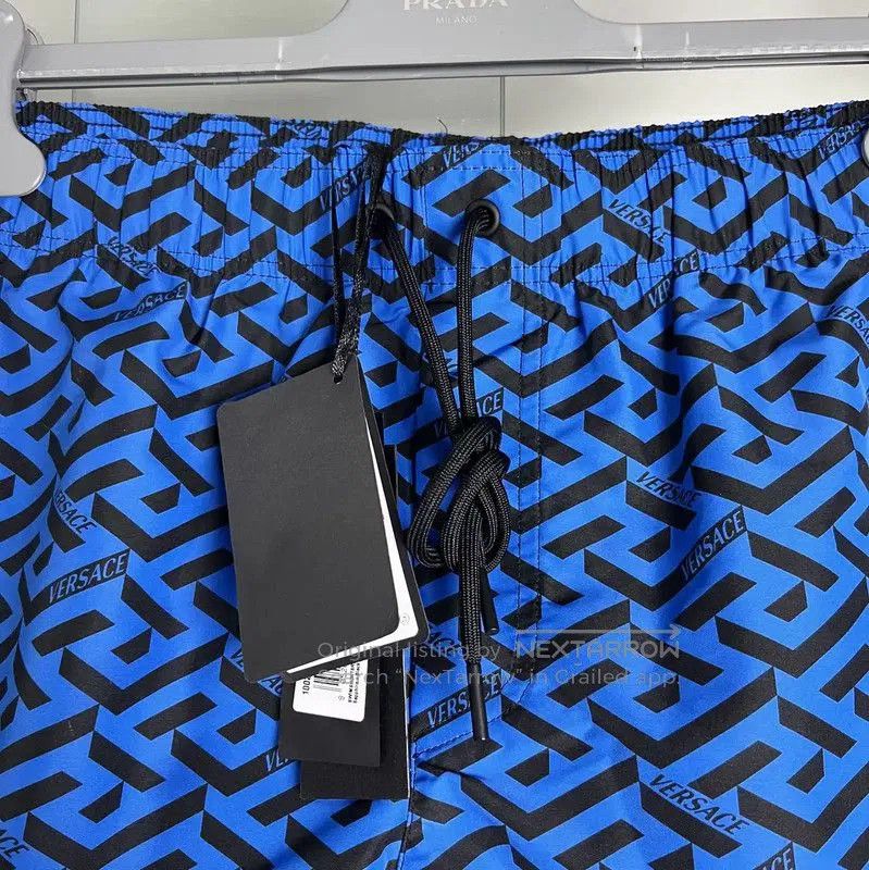 Versace Versace Summer Blue Printed Men's Casual Shorts . Size US 30 / EU 46 - 2 Thumbnail