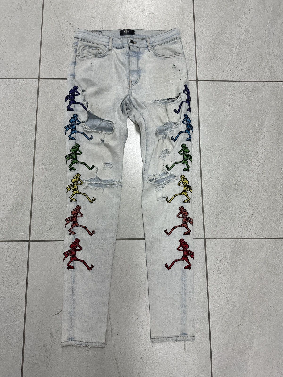 Amiri Amiri light wash Grateful Dead Size US 33 - 1 Thumbnail