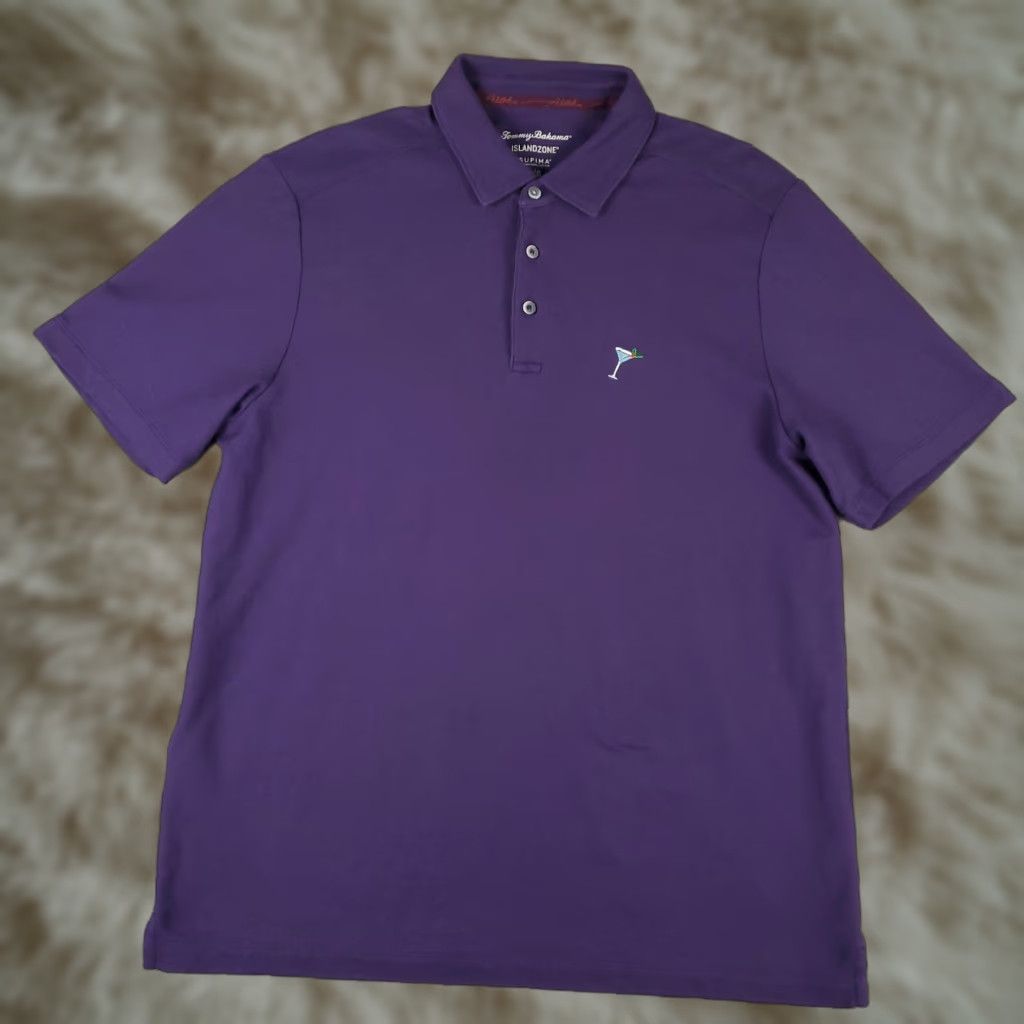 Tommy Bahama Tommy Bahama Polo Shirt Mens L Purple Golf Casual Short Sleeve Shirt Size US L / EU 52-54 / 3 - 1 Thumbnail