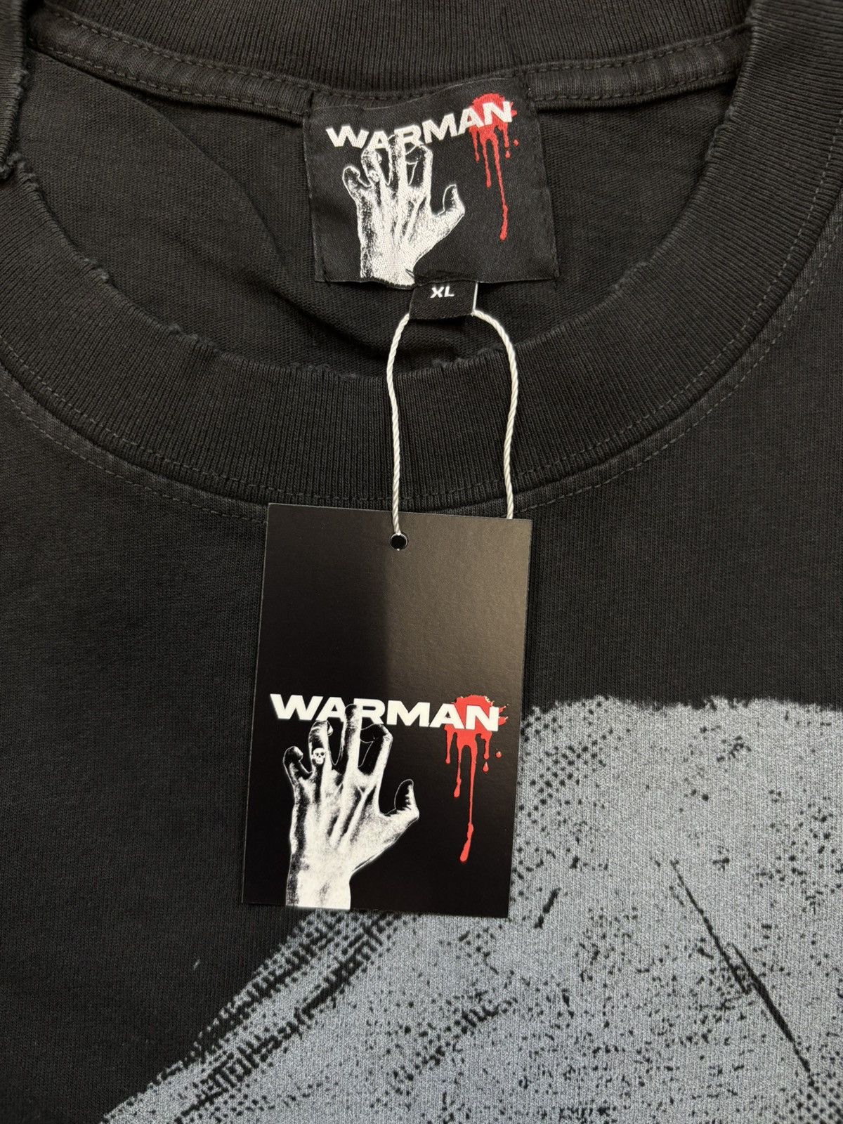Vintage Warman Open Your Mouth Graphic T-Shirt, Washed Black Size US XL / EU 56 / 4 - 7 Thumbnail