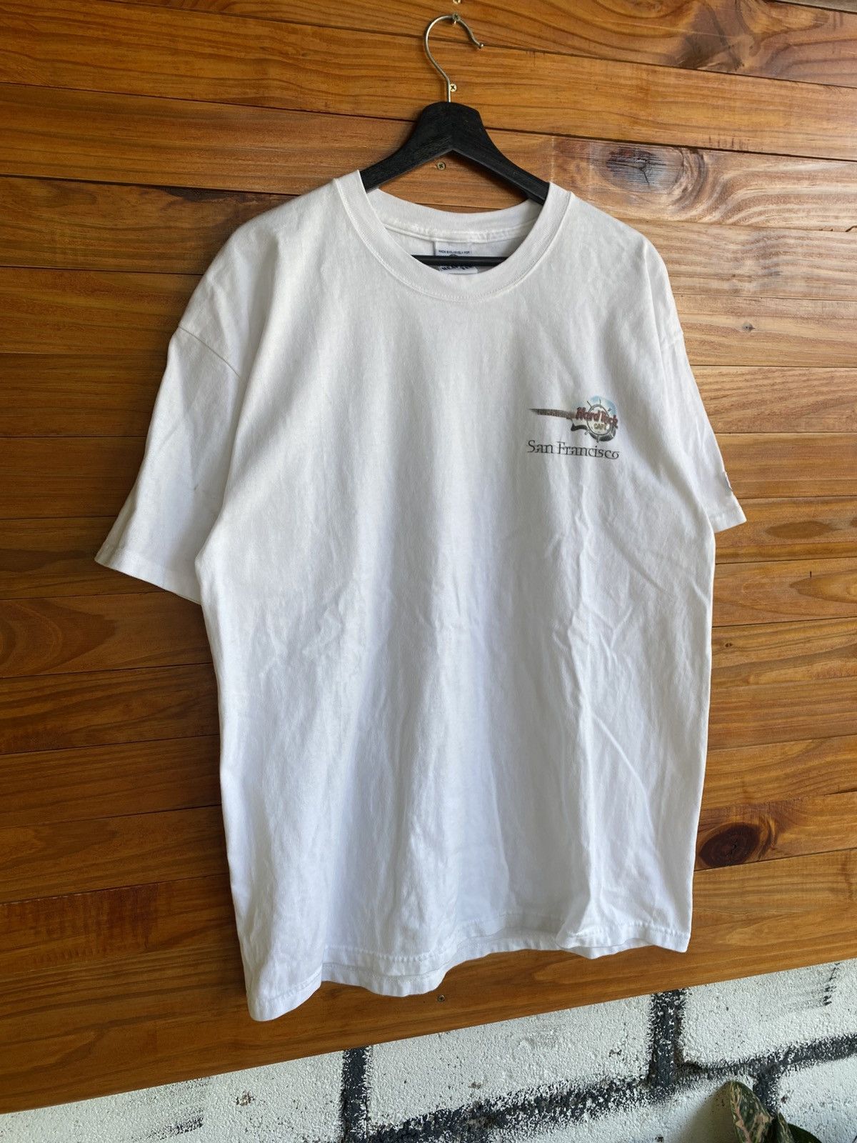 Hard Rock Cafe Vintage 90s Hard Rock Cafe San Francisco White Heavy Tee Size US L / EU 52-54 / 3 - 9 Thumbnail