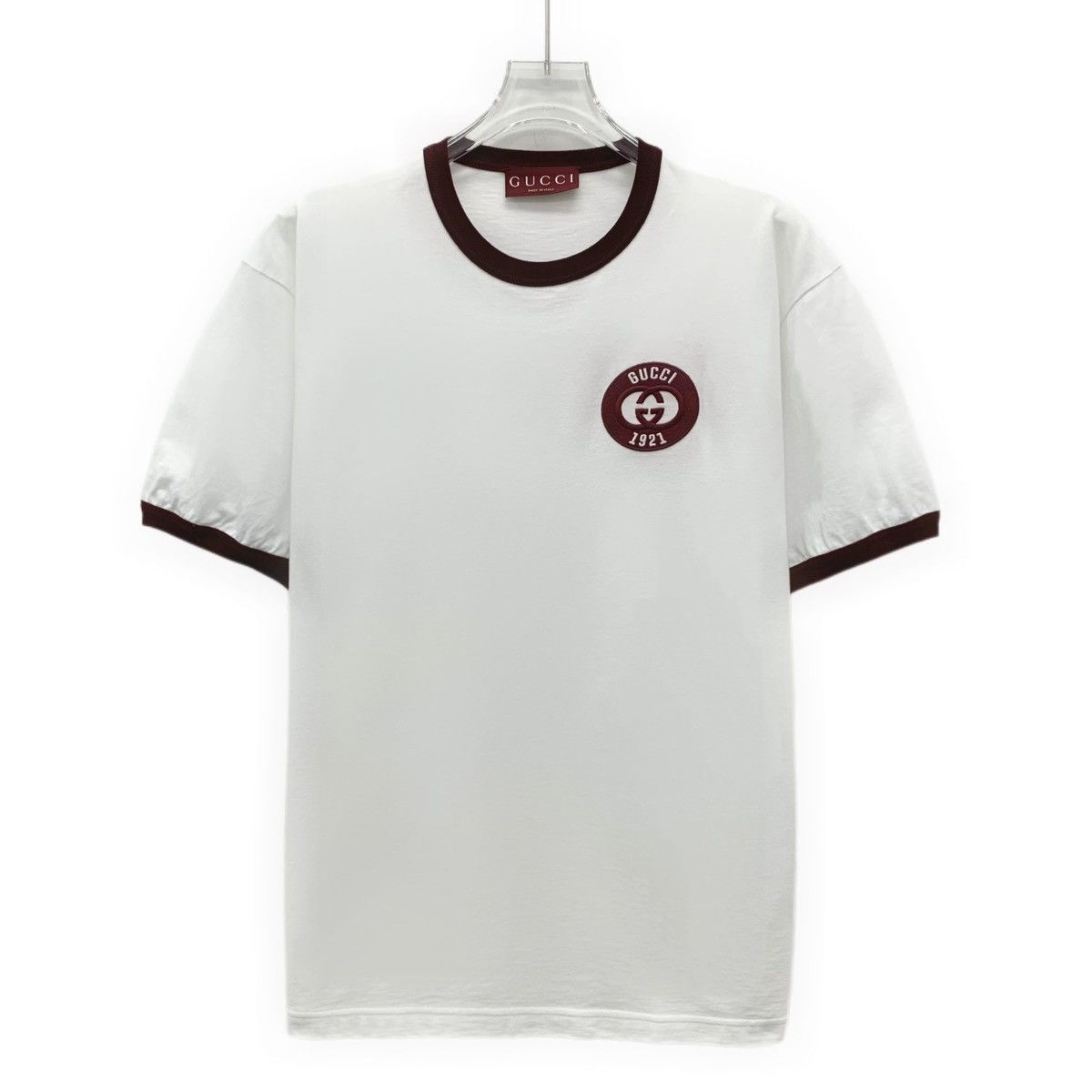 Gucci Gucci White Badge Embroidered Short Sleeve T-shirt K26WX Size XS / US 0-2 / IT 36-38 - 1 Thumbnail