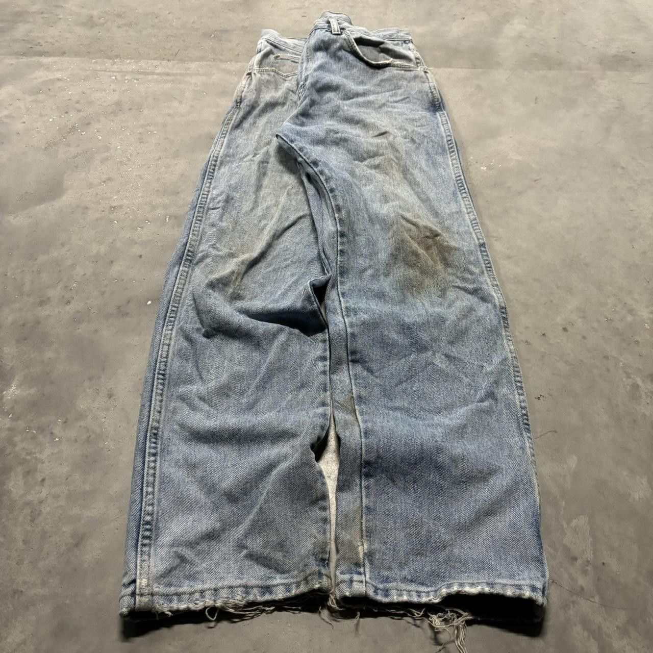 Japanese Brand × Vintage Crazy Vintage 90s Grunge Light Wash Distressed Denim Jeans! Size US 32 / EU 48 - 3 Thumbnail