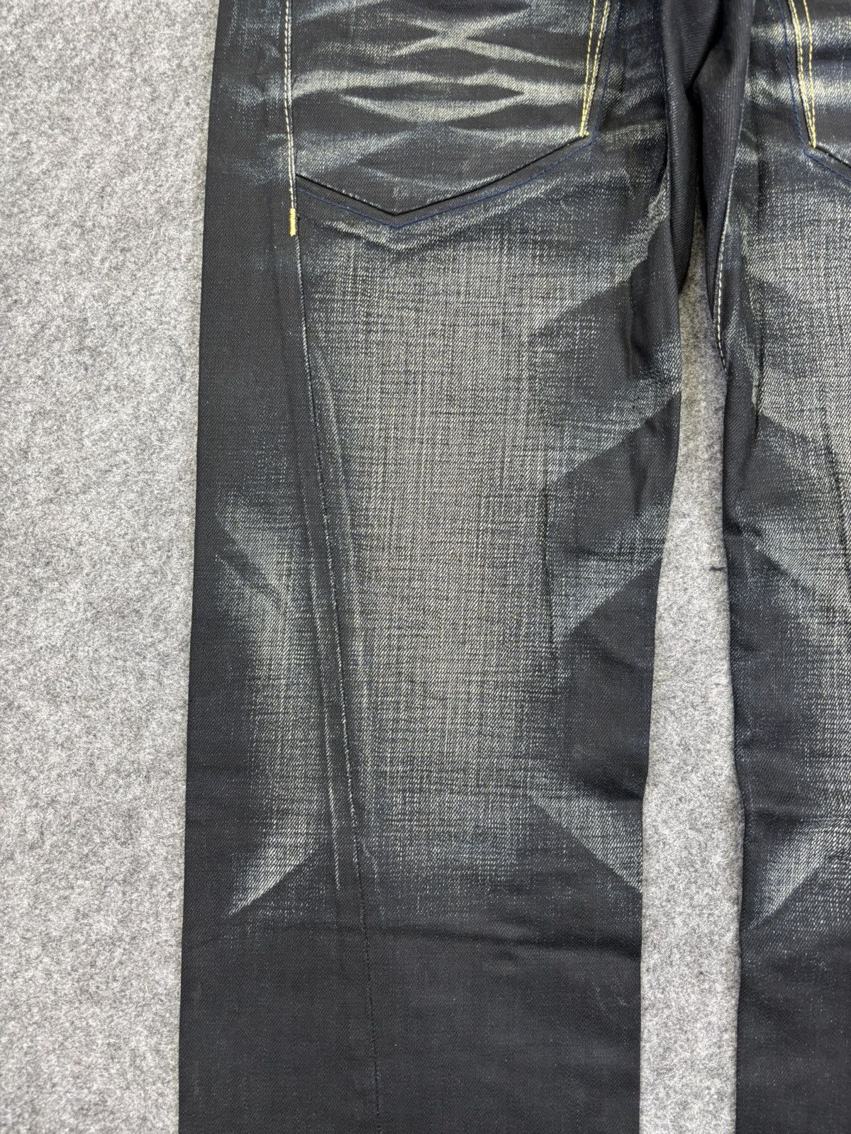 Japanese Brand 💥Sick Back Number Multipockets Indigo Stone Wash Denim F718 Size US 32 / EU 48 - 7 Thumbnail