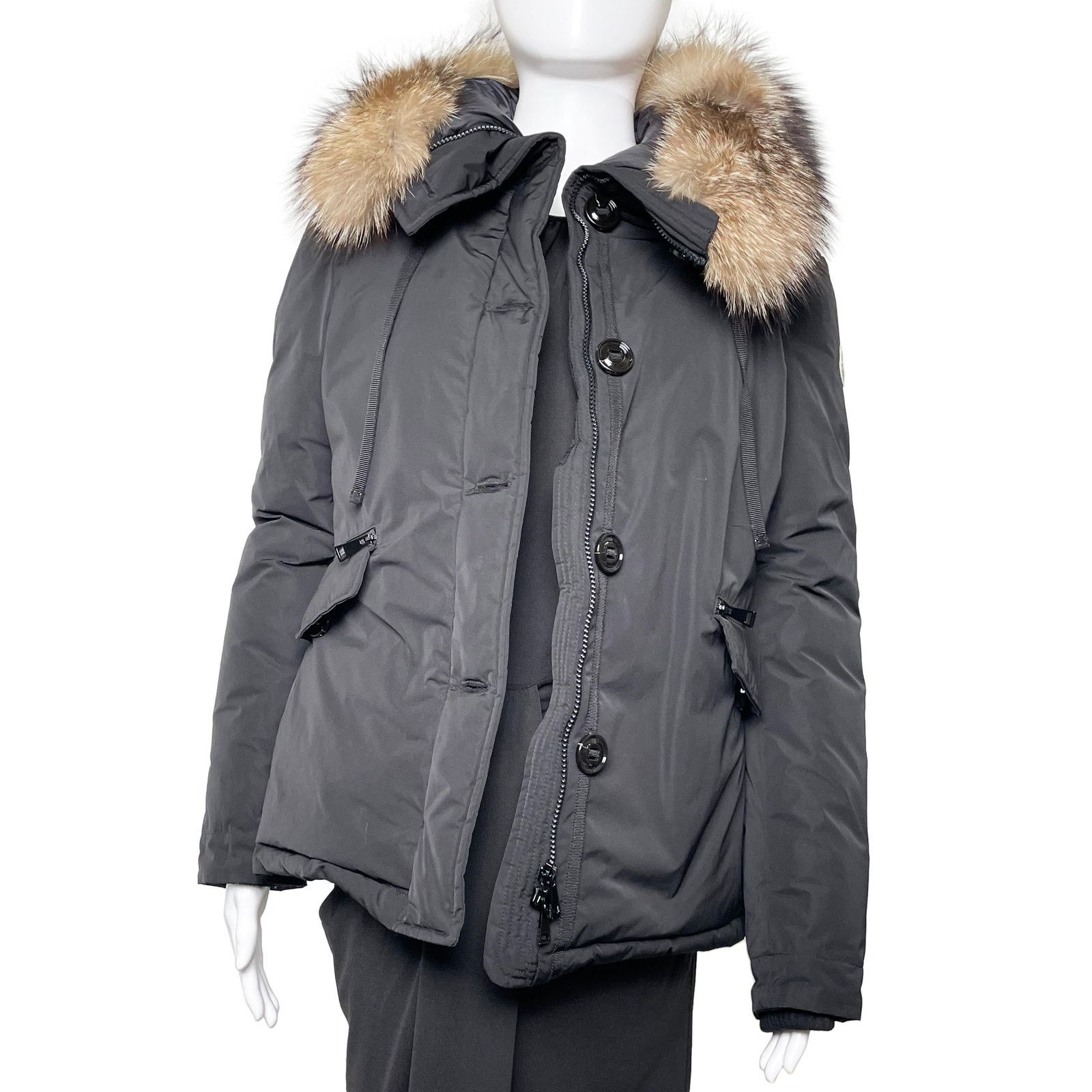 Moncler Black Puffer Fur Trim Size M / US 6-8 / IT 42-44 - 6 Thumbnail