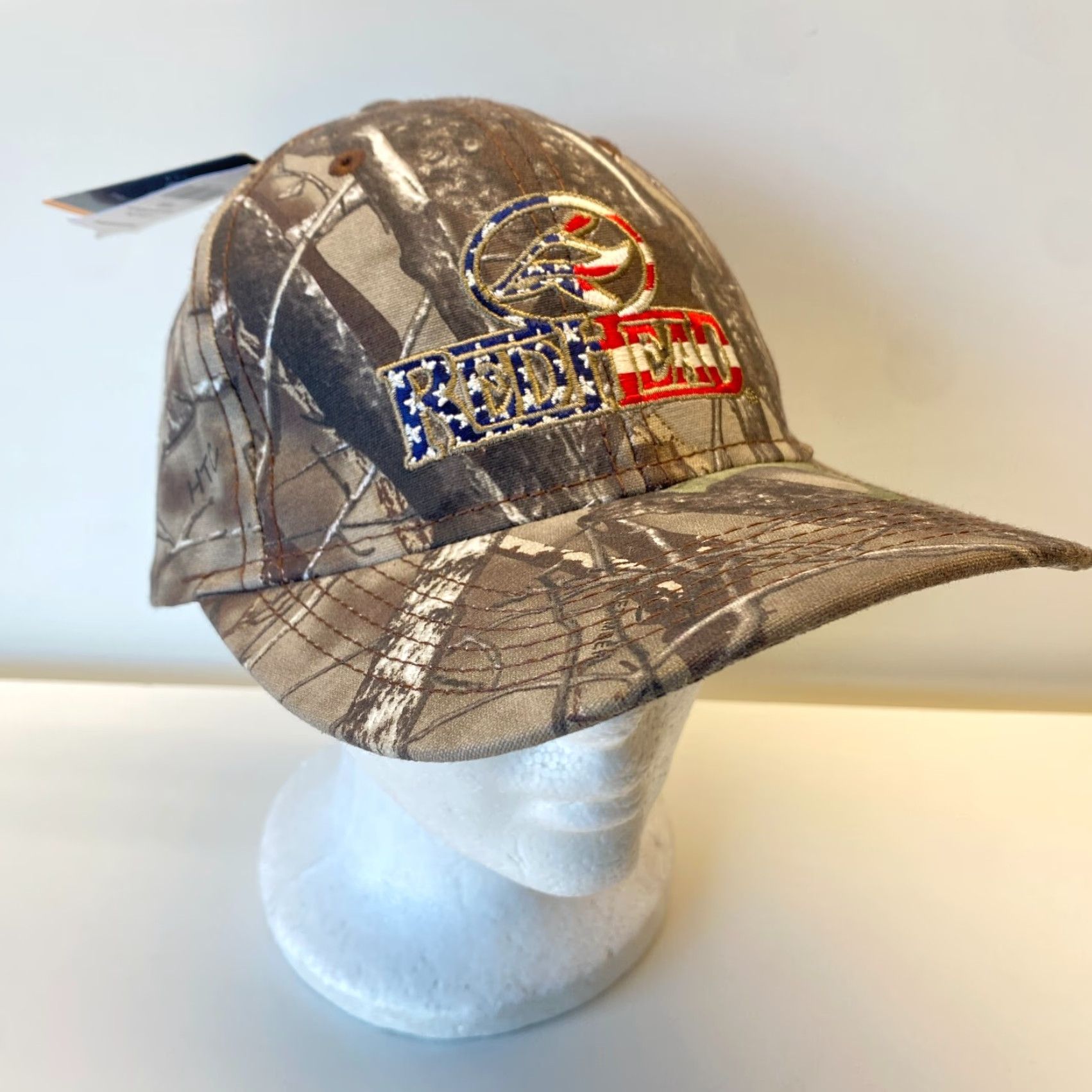 Vintage Red Head True Timber Camo Snapback Hat American Flag Embroidered Logo NEW Unisex Adults One Size Size ONE SIZE - 2 Thumbnail