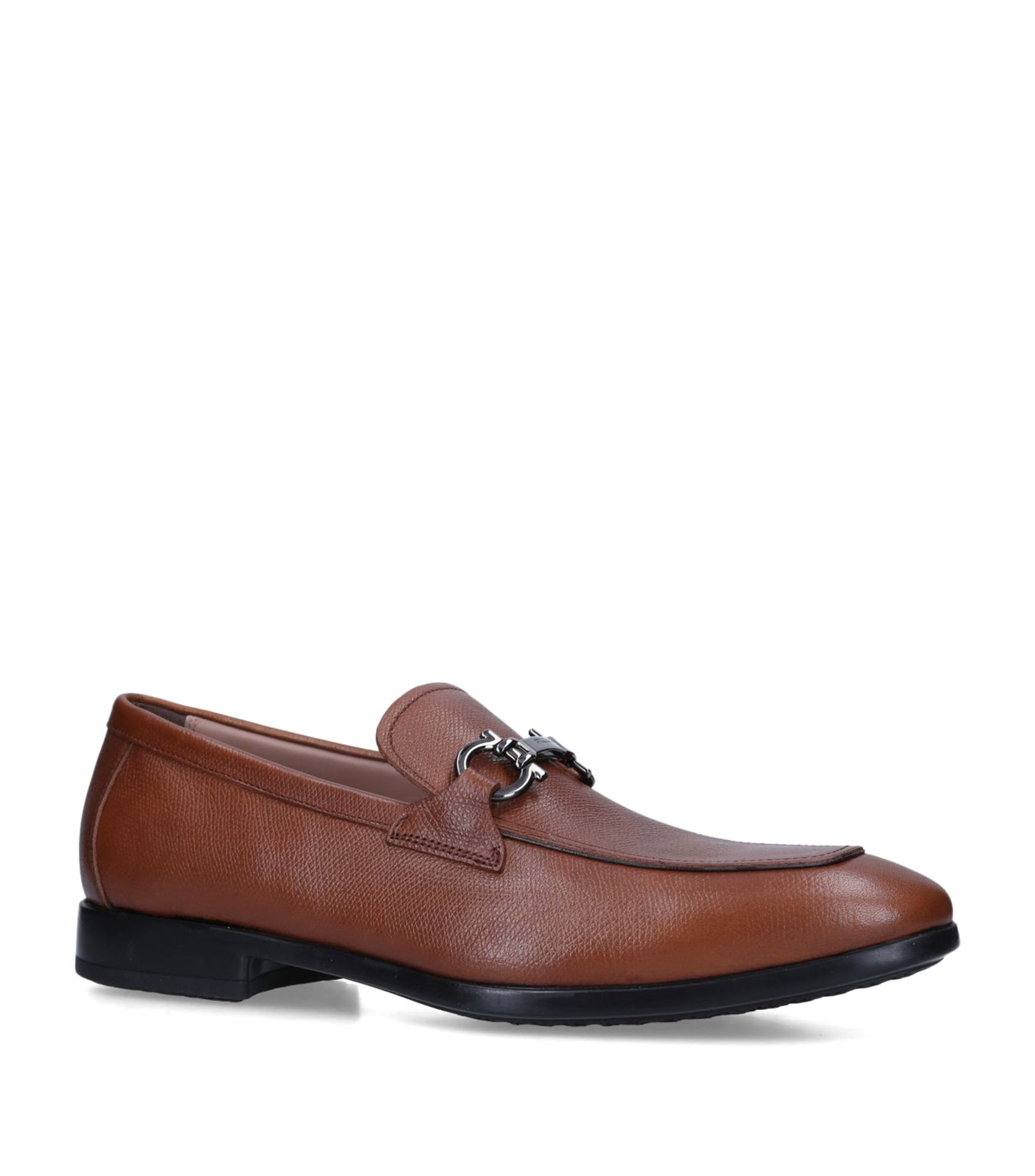 Salvatore Ferragamo o1s1rm0924 Ree Gancho Leather Loafers in Brown Size US 10 / EU 43 - 2 Thumbnail