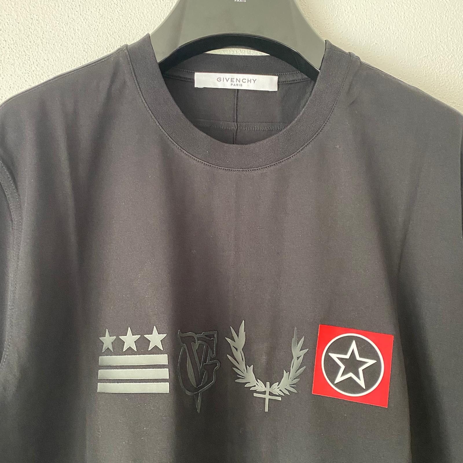 Givenchy 1 of 1 Black Rubberized Logo Collage T-Shirt Size US M / EU 48-50 / 2 - 2 Thumbnail