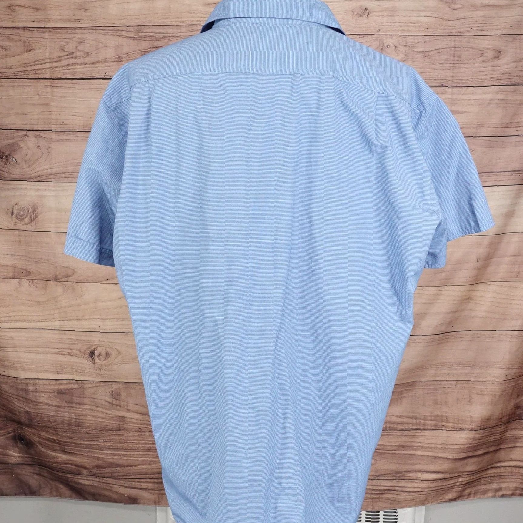 Izod IZOD Shirt Mens 2XL Blue Short Sleeve Button Front Dual Pocket Casual Top Size US XXL / EU 58 / 5 - 4 Thumbnail