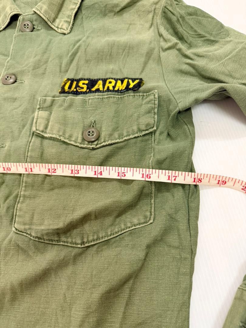 Vintage 80s US ARMY Long Sleeve Button Shirt Vintage Size US S / EU 44-46 / 1 - 7 Thumbnail