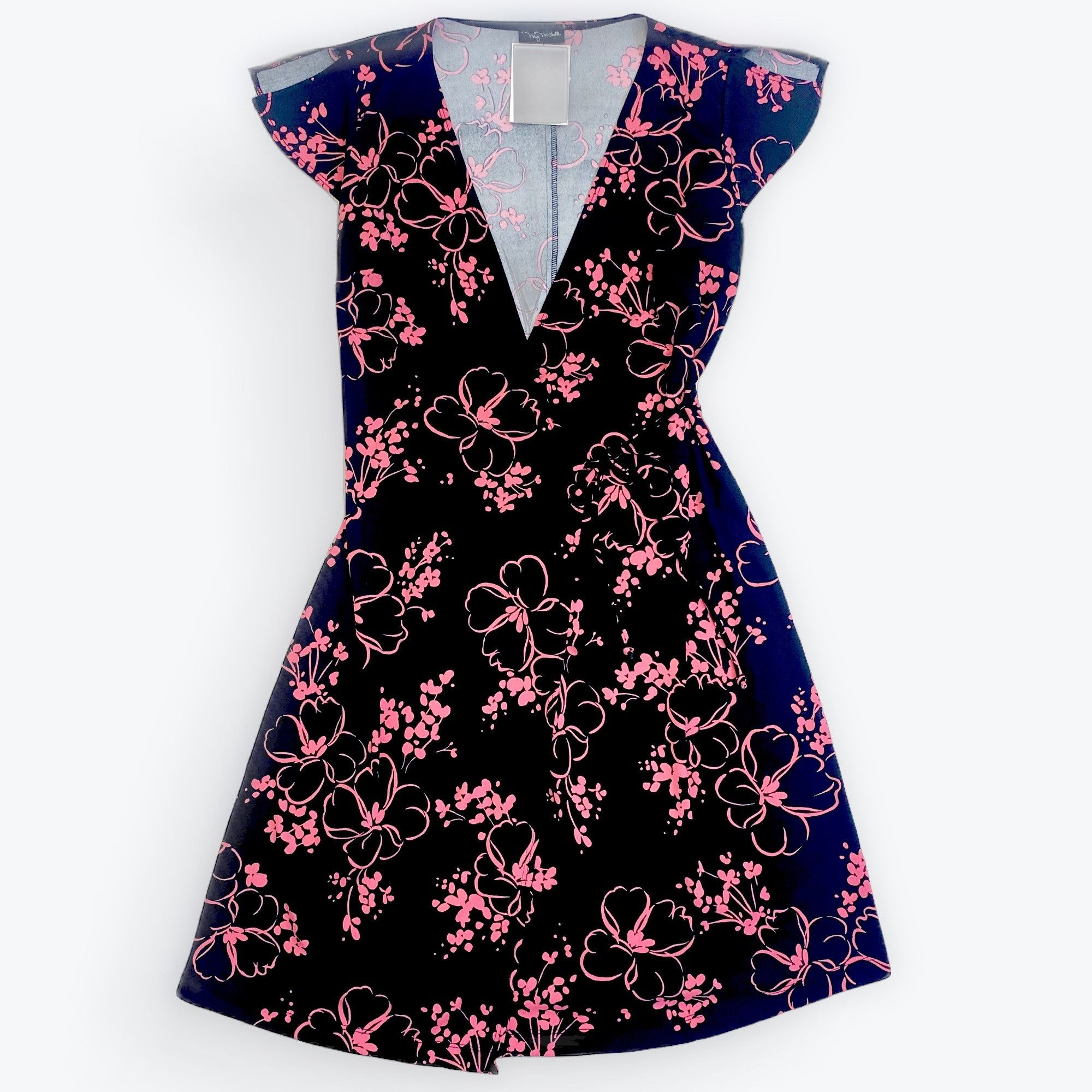 Vintage M | Floral Asymmetrical Wrap Dress Size M / US 6-8 / IT 42-44 - 1 Thumbnail