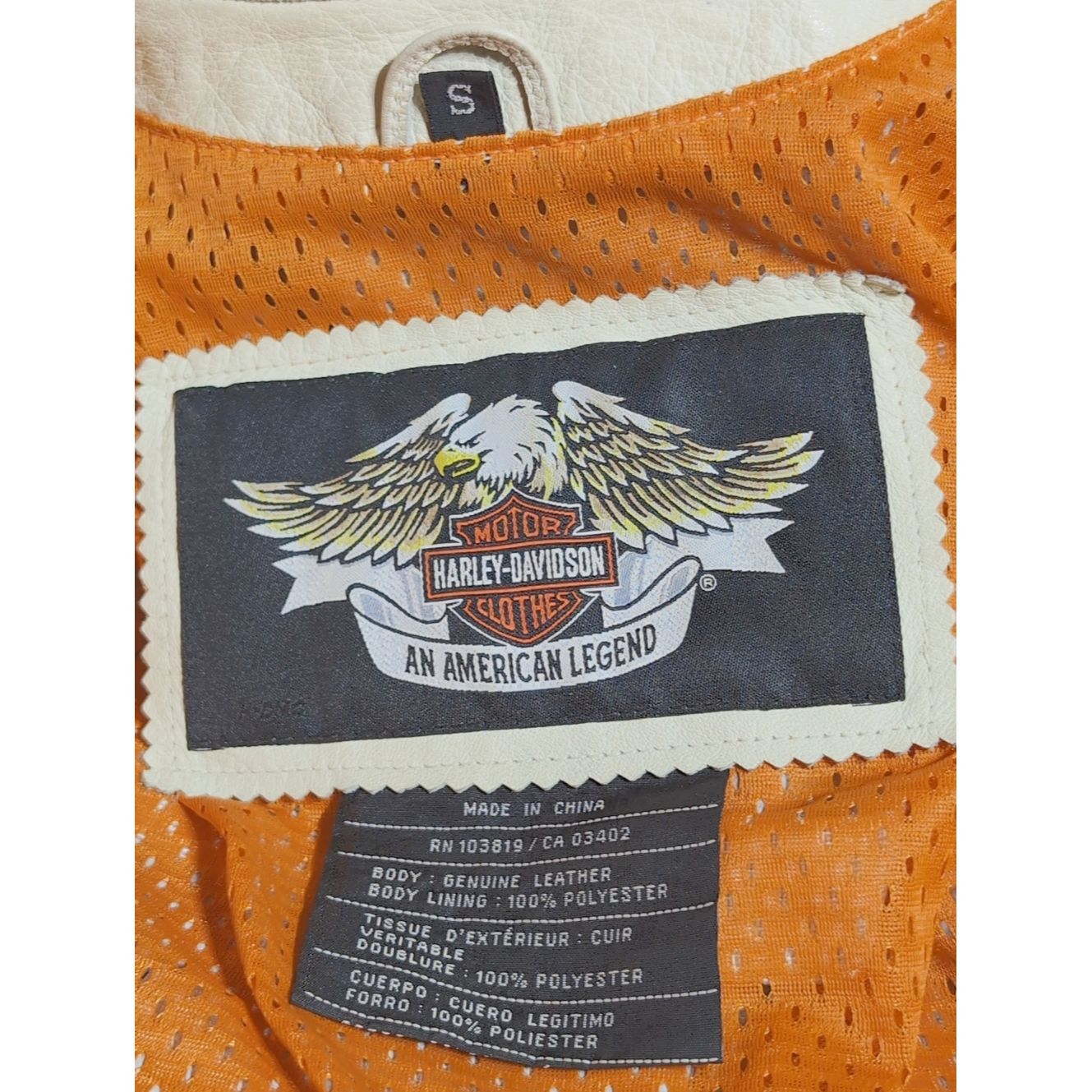Harley Davidson Harley-Davidson Women's Cream Cafe Racer Leather Jacket S Size S / US 4 / IT 40 - 9 Thumbnail