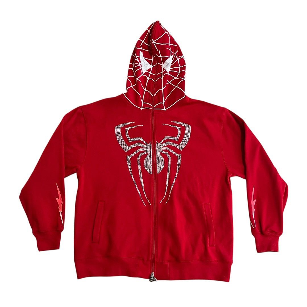 Vintage VINTAGE Boom Nation Spider Man Full Zip Hoodie Y2K Size US XL / EU 56 / 4 - 1 Thumbnail