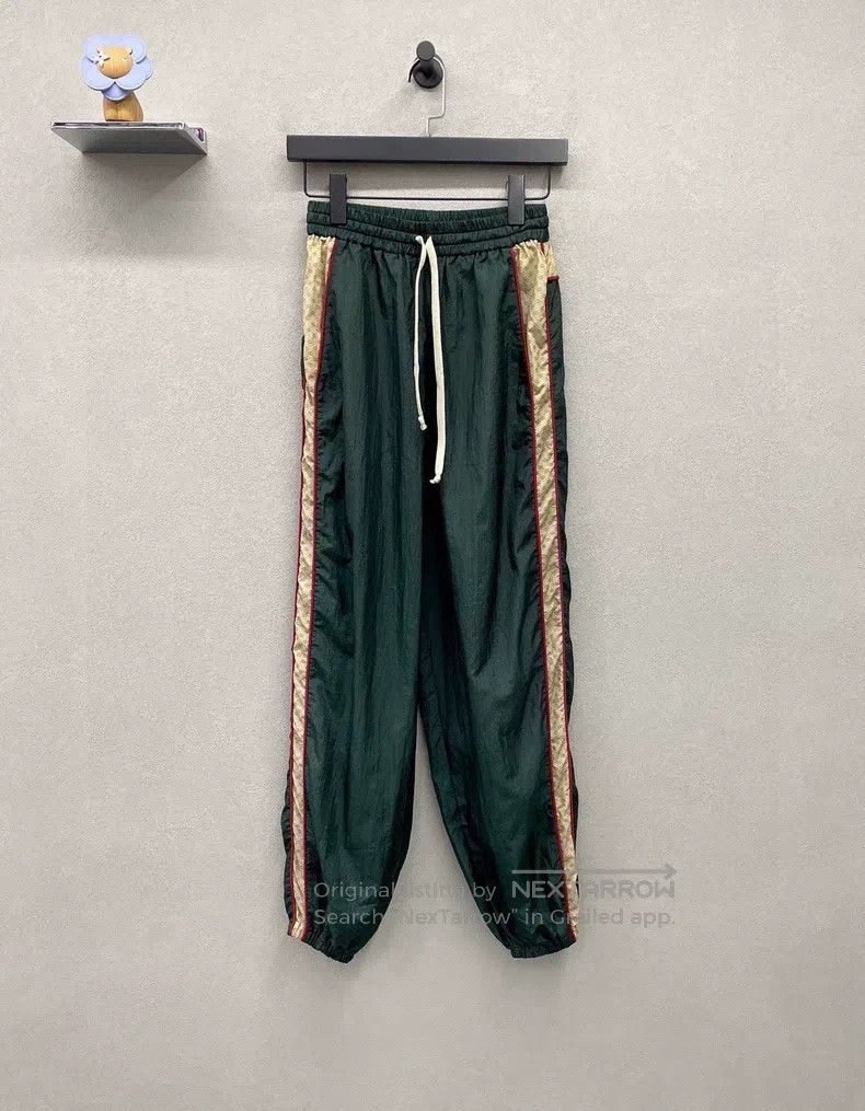 Gucci Gucci SizeXS Green side logo leggings Size US 27 - 1 Thumbnail