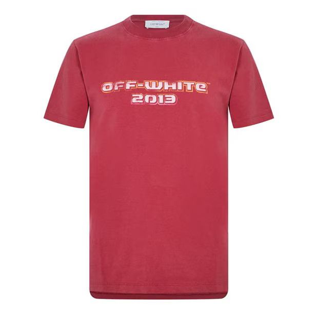 image of Off White O1G2R1Mq0424 T-Shirts In Red, Men's (Size Medium)
