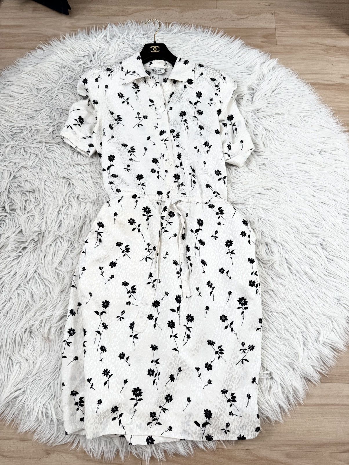 Other 100% seide Midi Blumenprint Vintage Knopfleiste vintage M Size L / US 10 / IT 46 - 1 Thumbnail