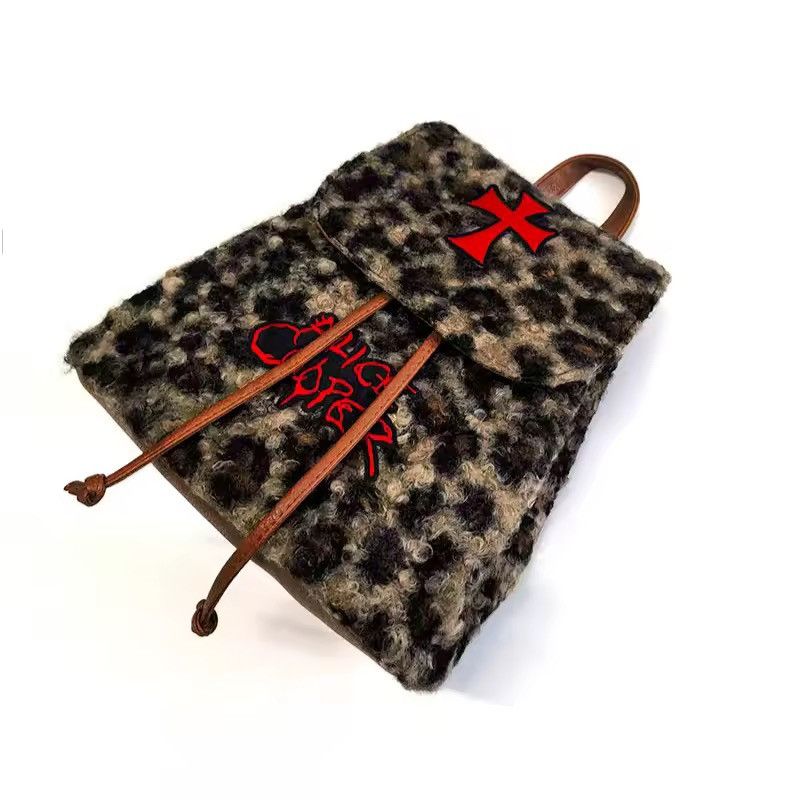 Other Leopard Punk Goth Embroidery Small Streetwear Cross Backpack Size ONE SIZE - 5 Thumbnail