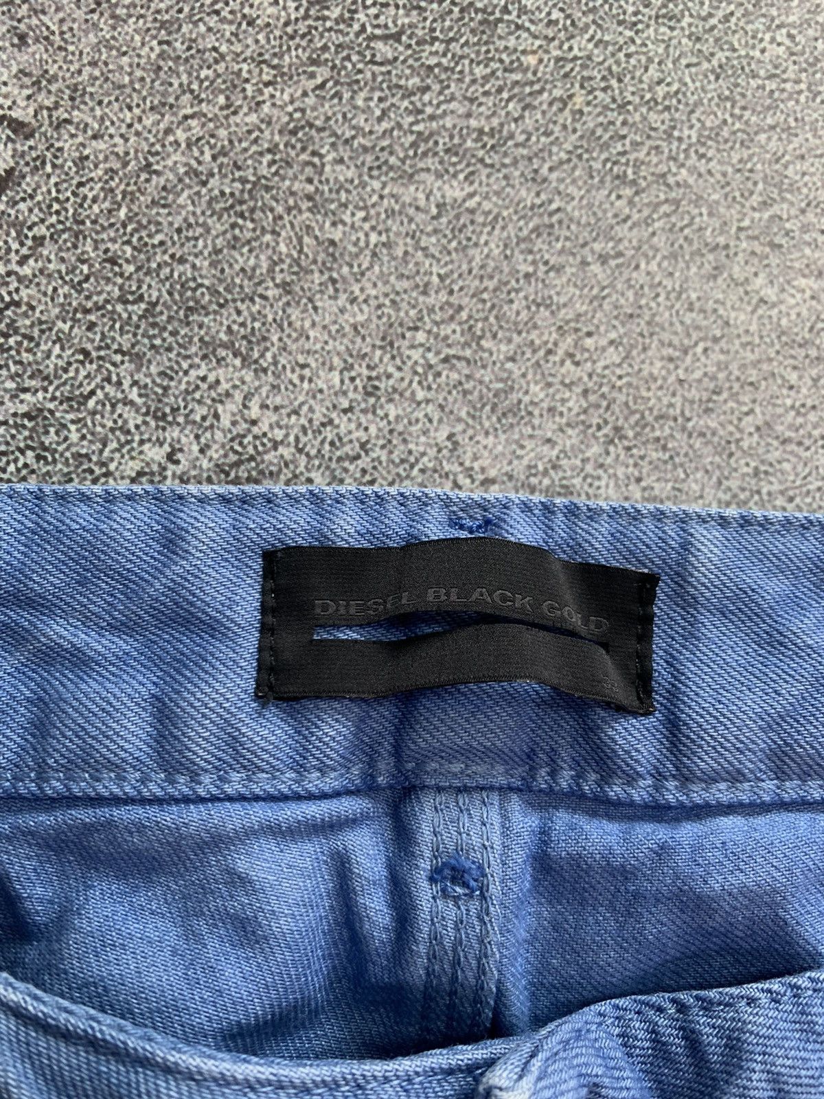 Diesel × Diesel Black Gold Diesel Black/Gold Demin Blue Pants Made in Italy size33 Size US 33 - 3 Thumbnail