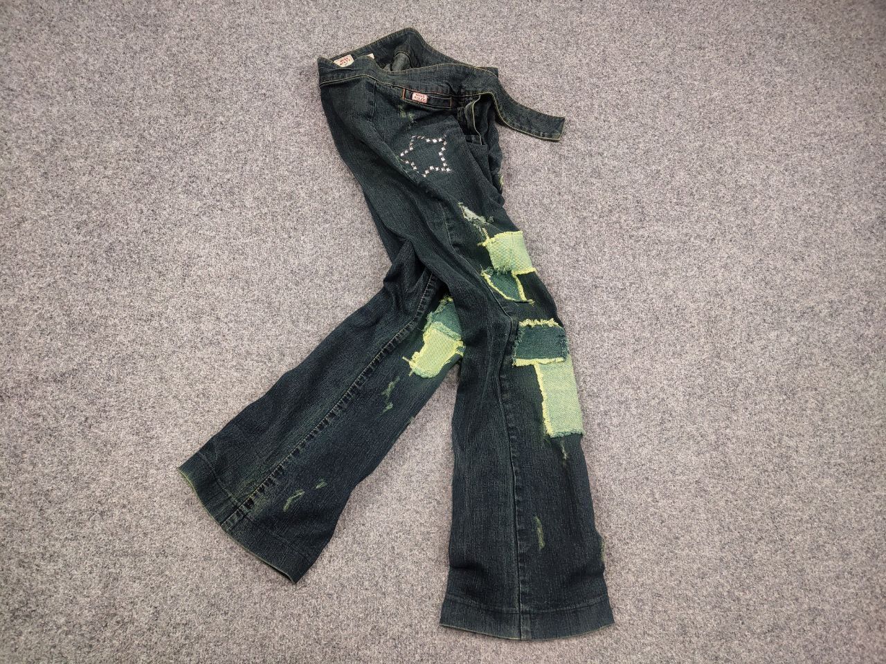 Miss Sixty Vintage Miss Sixty roxy Low Rise Flared patchwork Jeans Y2K Size 31" - 2 Thumbnail