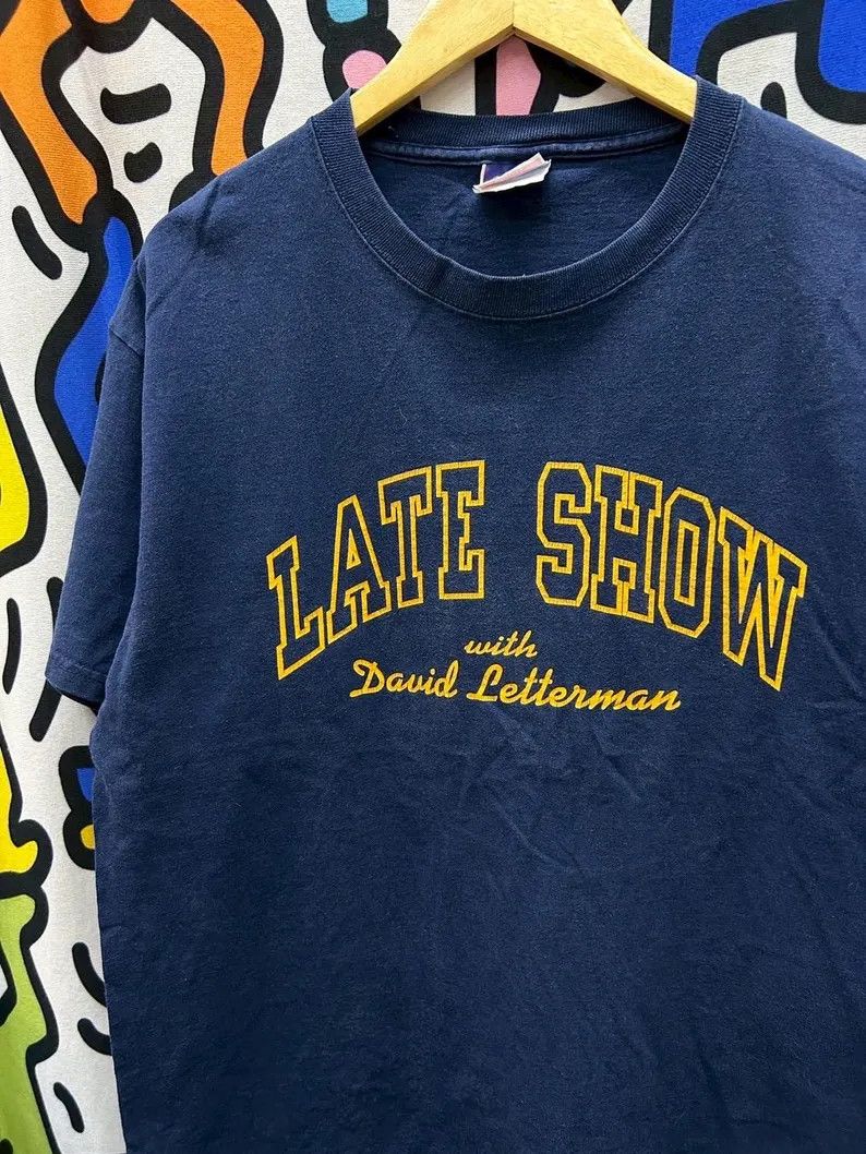 Vintage Vintage 90s Late Show David Letterman tshirt size L Size US L / EU 52-54 / 3 - 1 Thumbnail