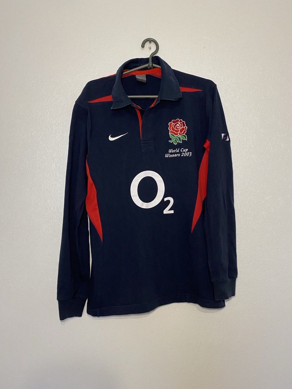 Nike × Vintage Nike O2 Long Sleeve Shirt England Rugby Polo Jersey Size L Size US L / EU 52-54 / 3 - 1 Thumbnail