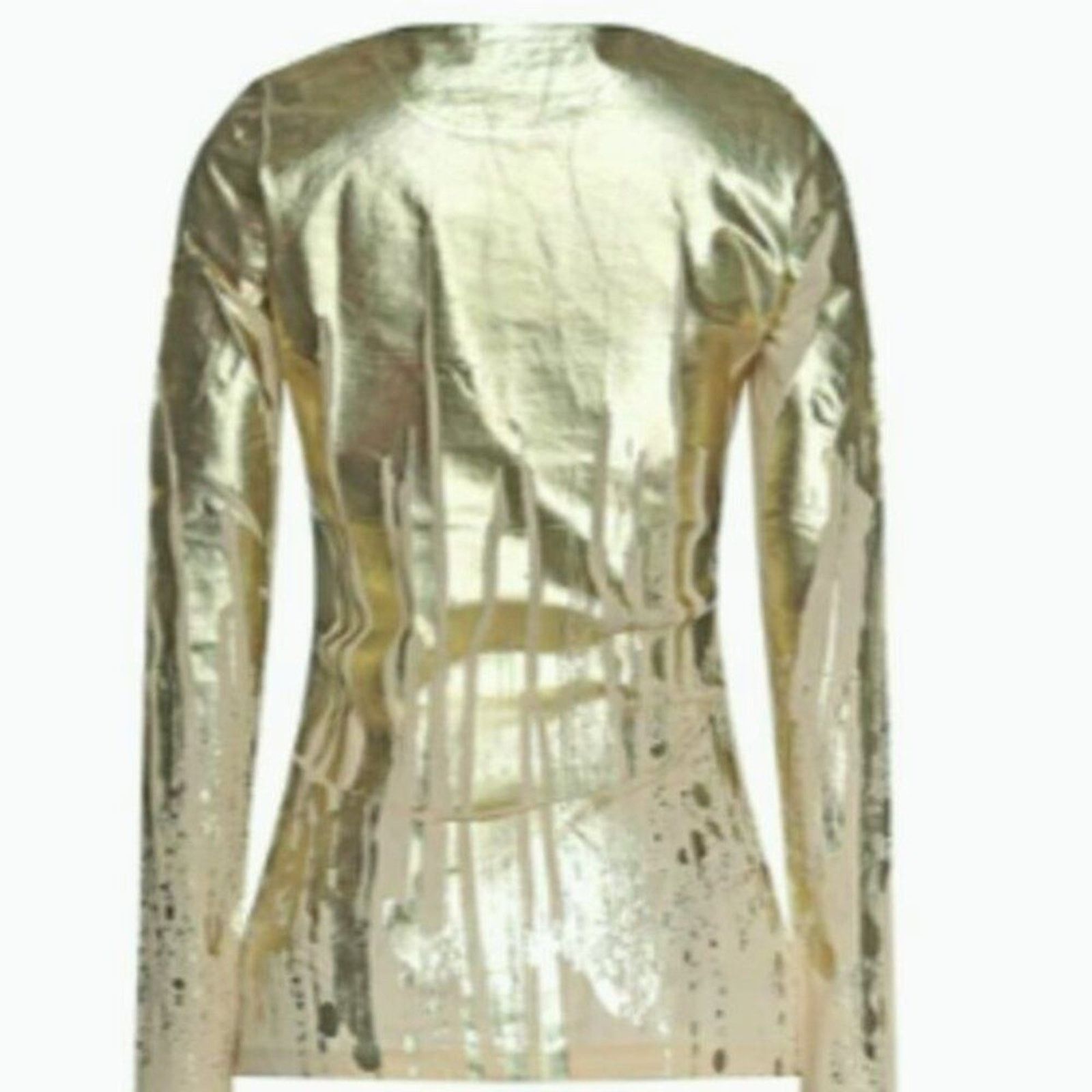 Acne Studios Acne metallic long sleeve tee gold M Size M / US 6-8 / IT 42-44 - 3 Thumbnail