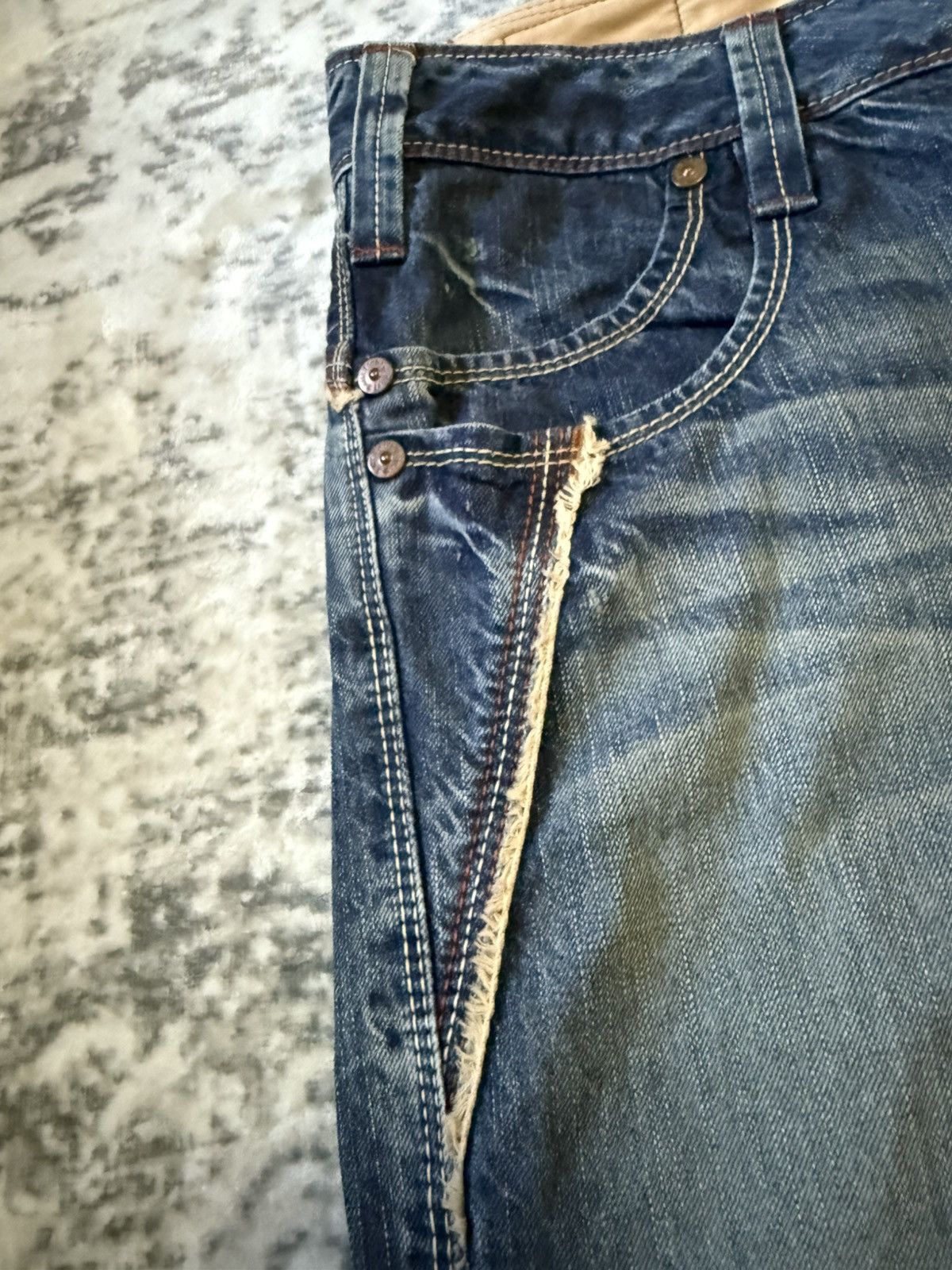 Beauty Beast Beauty Beast Style Asymmetrical Pocket Wide Leg Flared Jeans Size US 32 / EU 48 - 13 Thumbnail