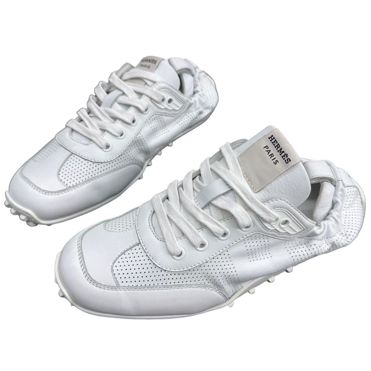 Hermes Hermès Perforated Leather Low-Top Sneakers Size 37 Size US 7 / IT 37 - 1 Thumbnail