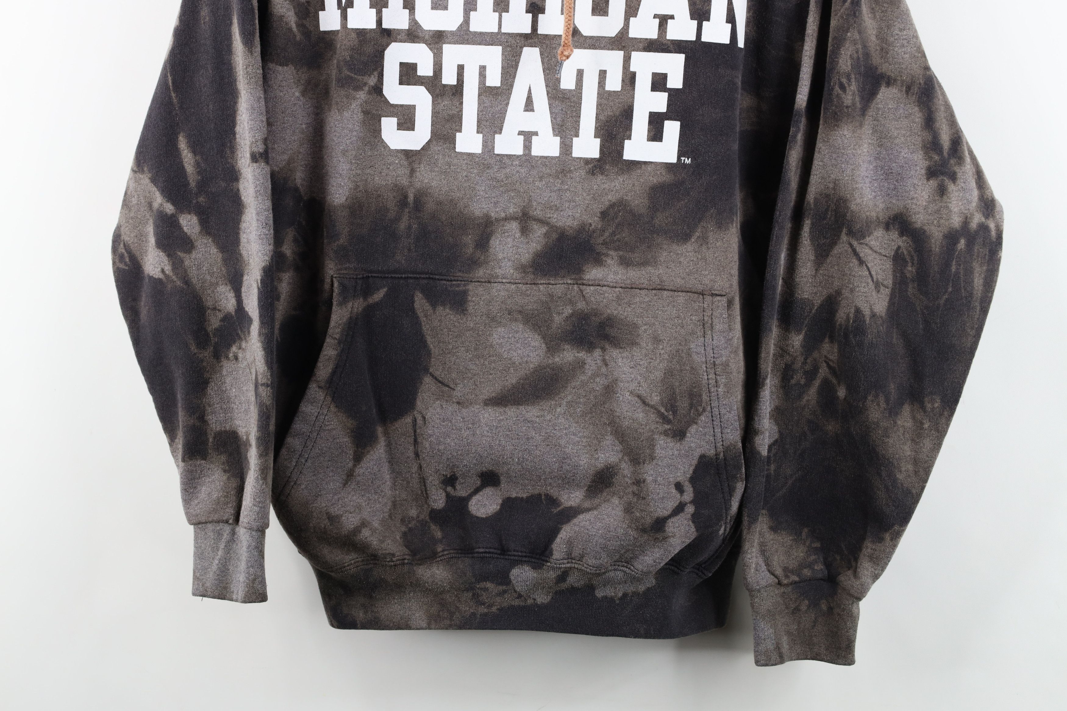 Vintage Vintage 90s Spell Out Michigan State University Hoodie Black Size US S / EU 44-46 / 1 - 3 Thumbnail