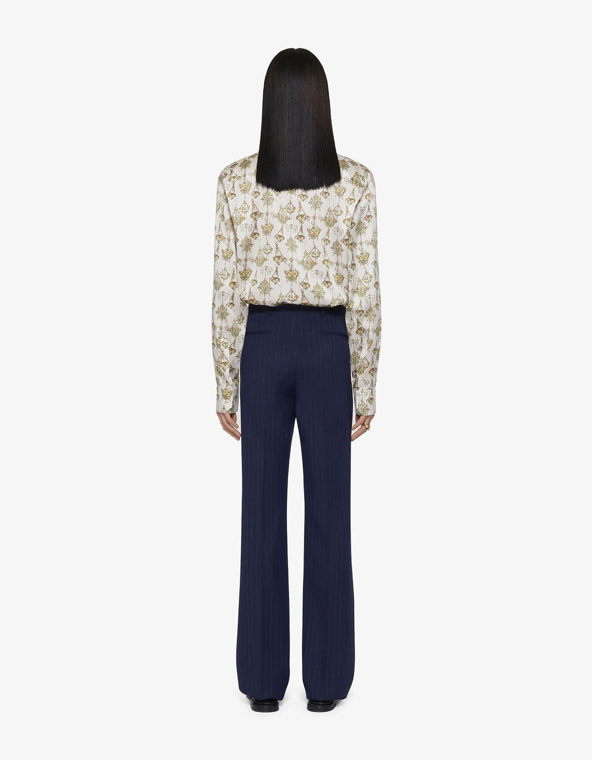 Givenchy Givenchy Cream Printed Chandelier Silk Shirt Size 39 Size US M / EU 48-50 / 2 - 4 Thumbnail