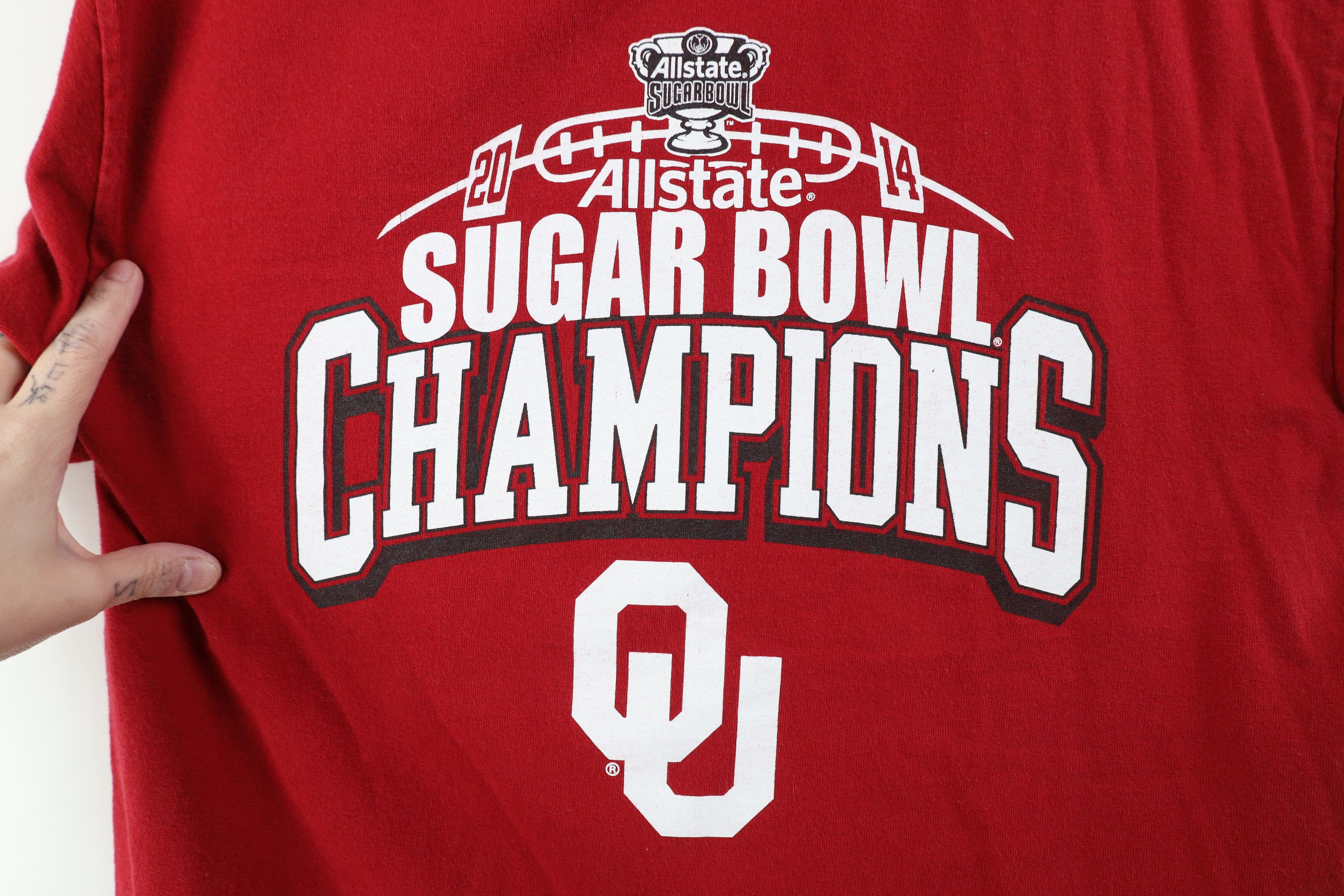 Vintage Y2K Sugar Bowl Champions Oklahoma University T-Shirt Size US M / EU 48-50 / 2 - 4 Thumbnail
